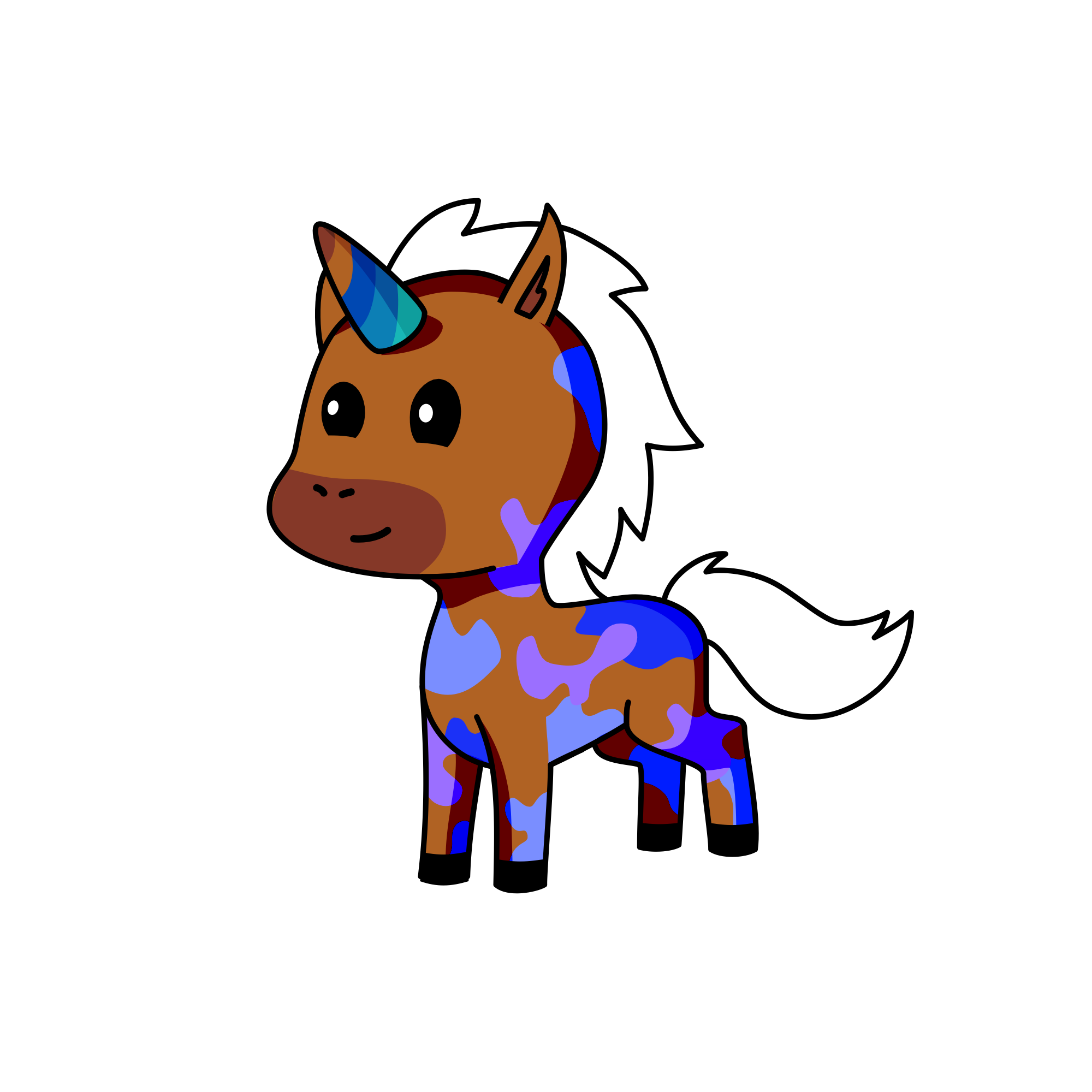 Chocolate cupcake, the unicorn