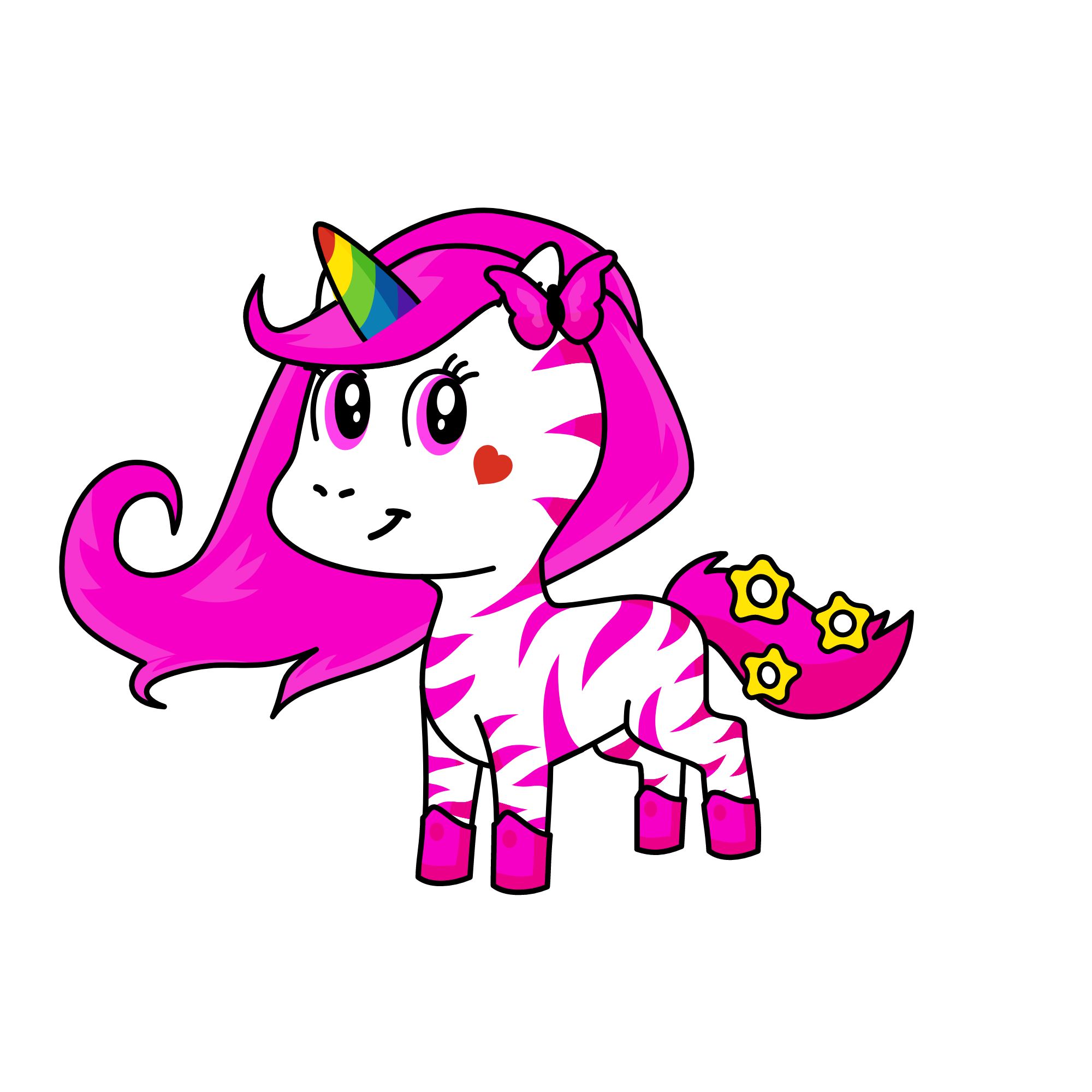 Pink, the unicorn