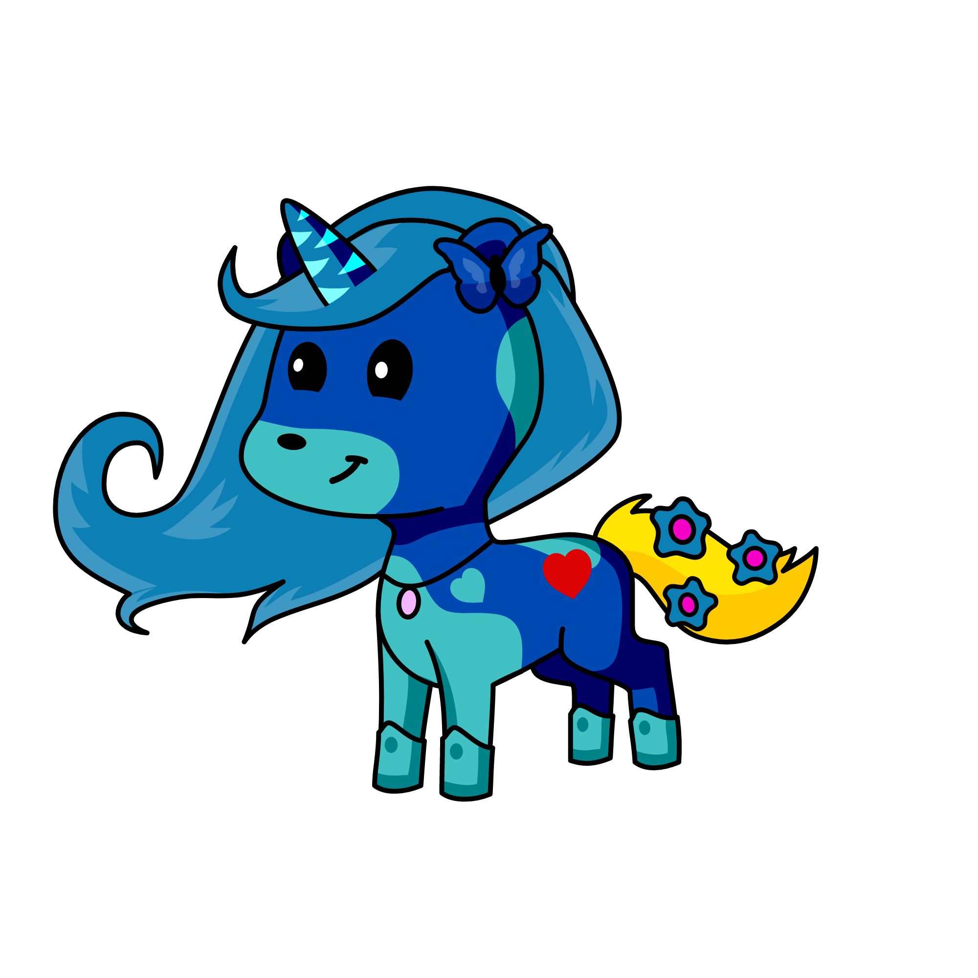 BLUISH, the unicorn