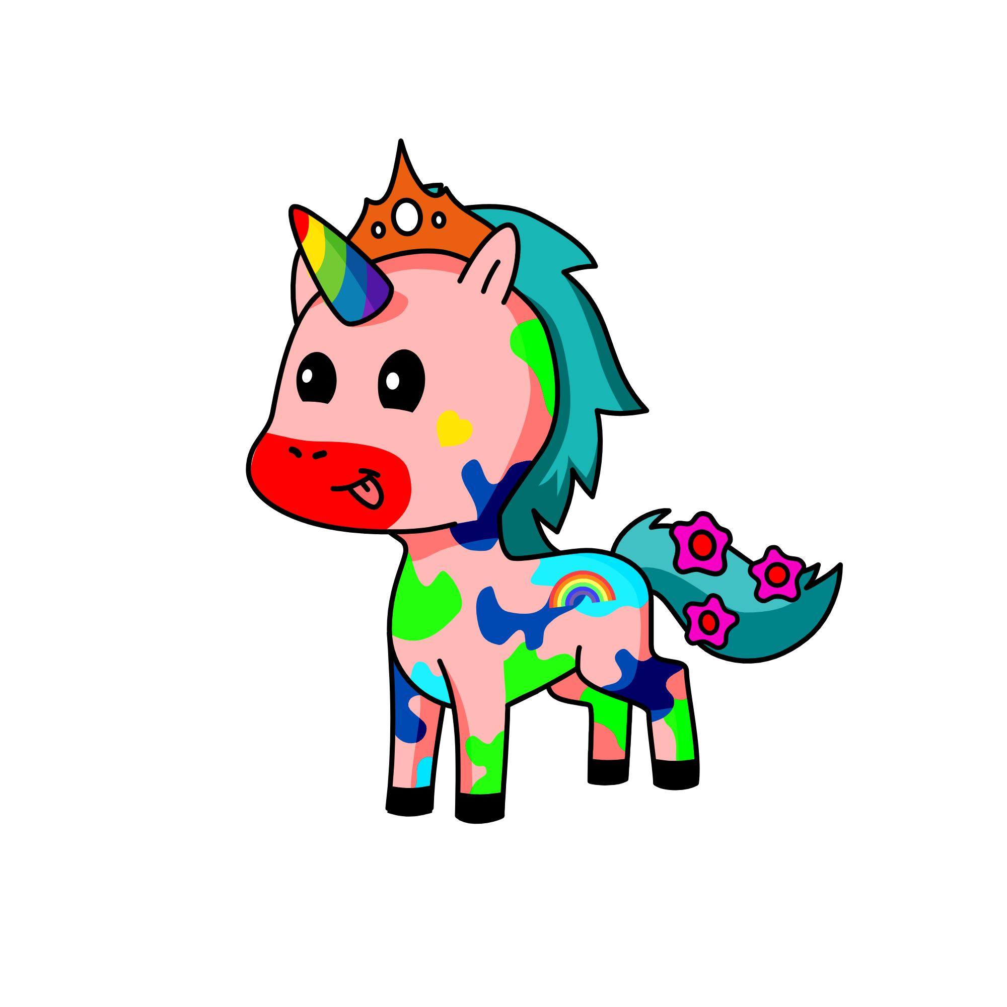 rainbow dash, the unicorn