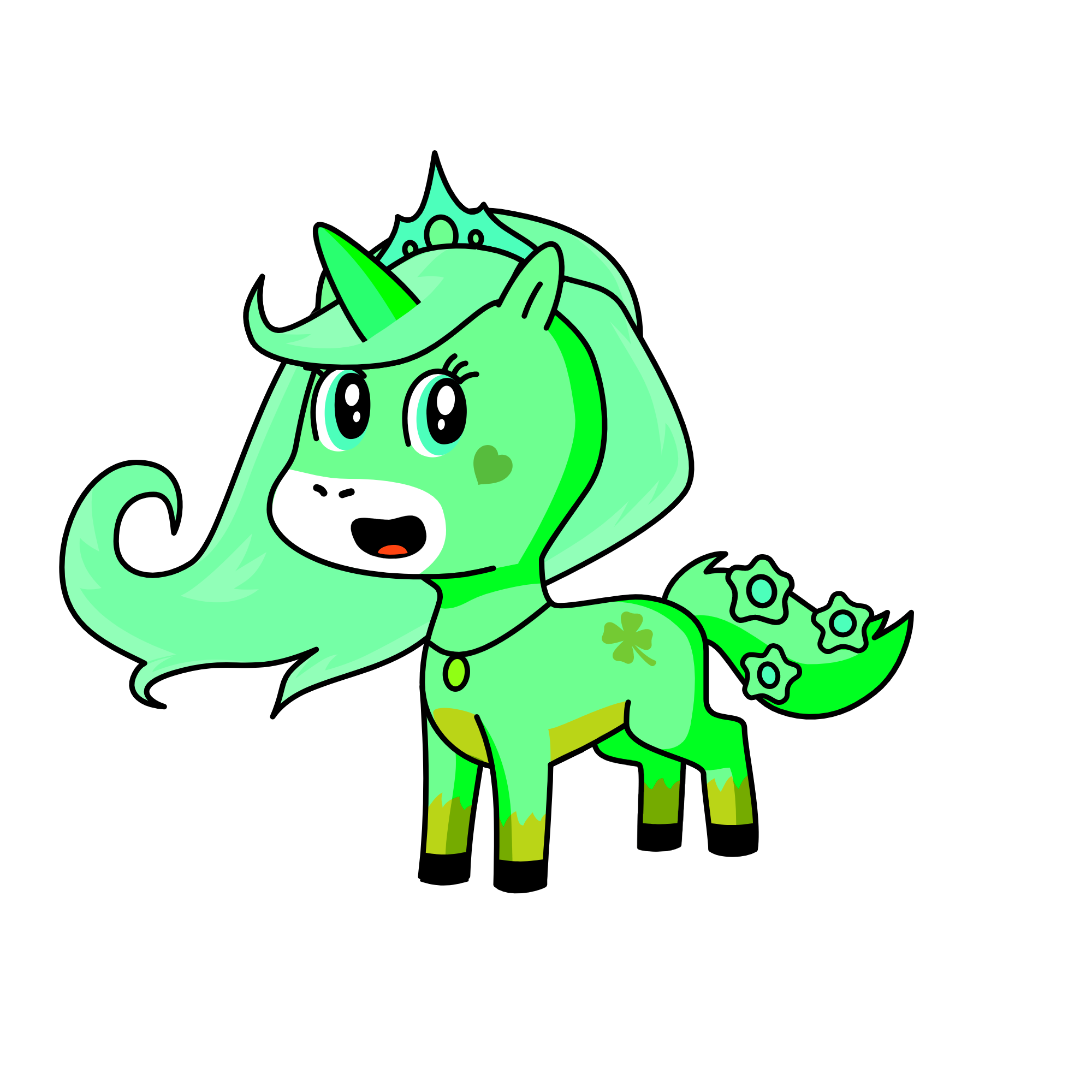 Green Bloom, the unicorn