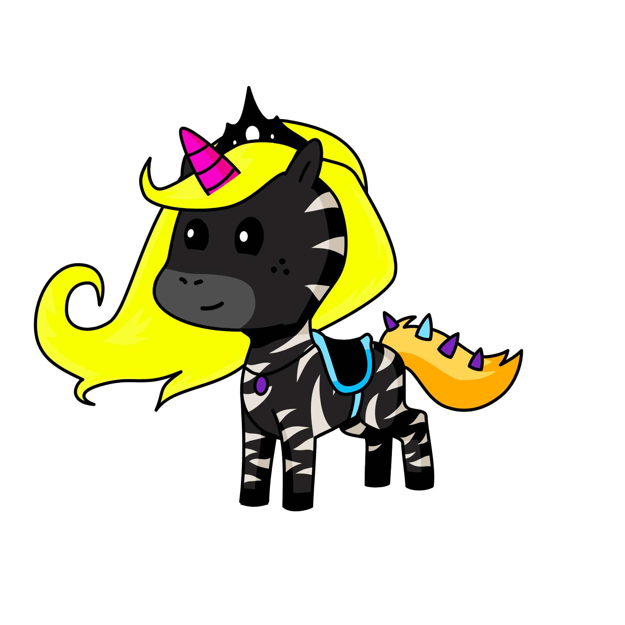 Black Black Black Black Black, the unicorn