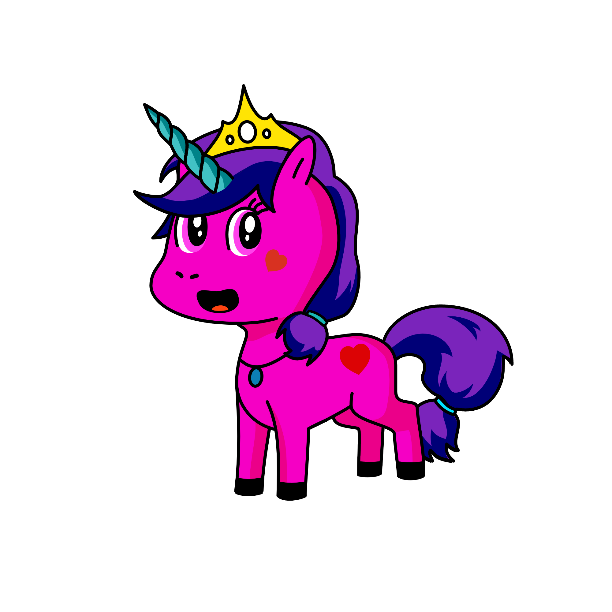 Pinki, the unicorn
