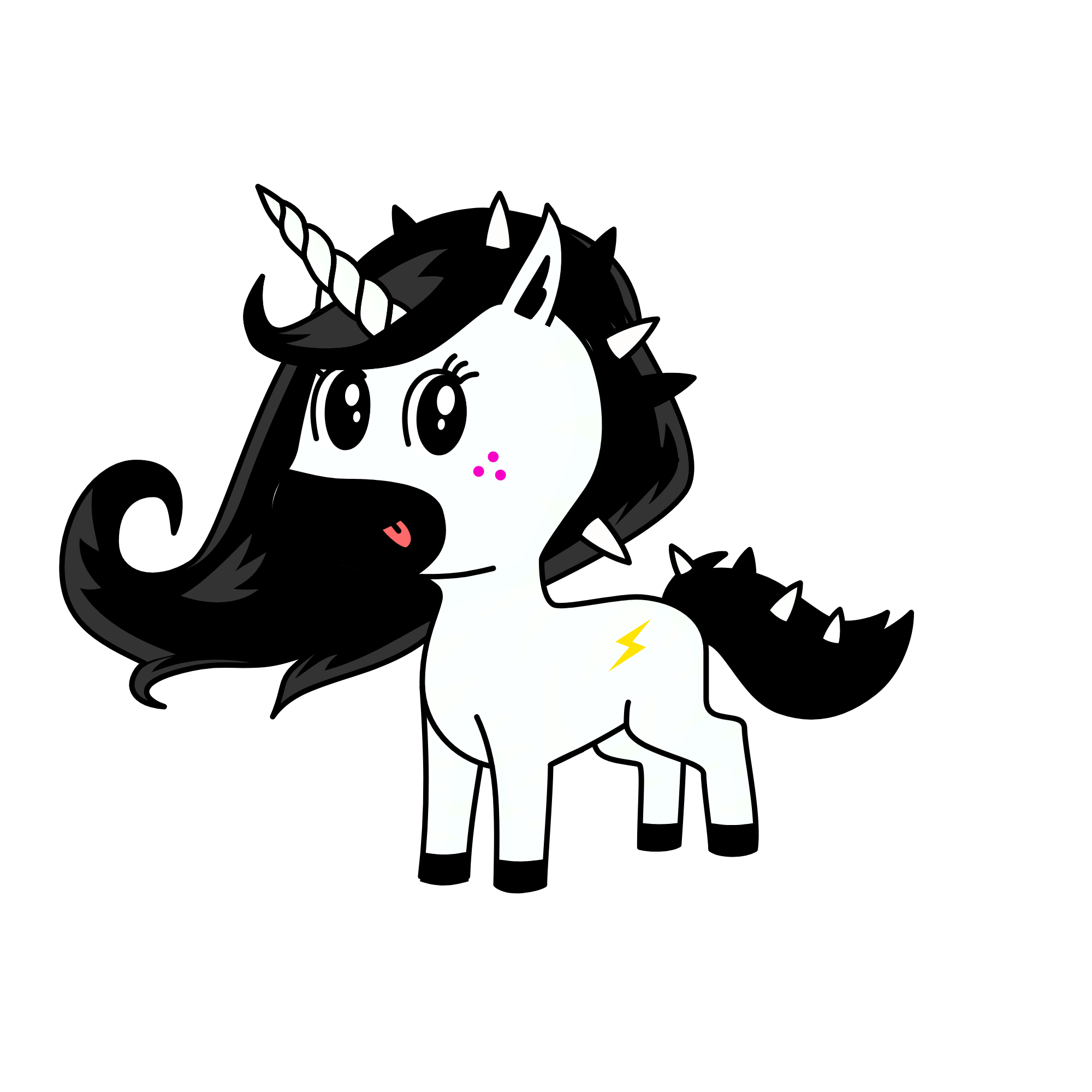 rock star girl, the unicorn