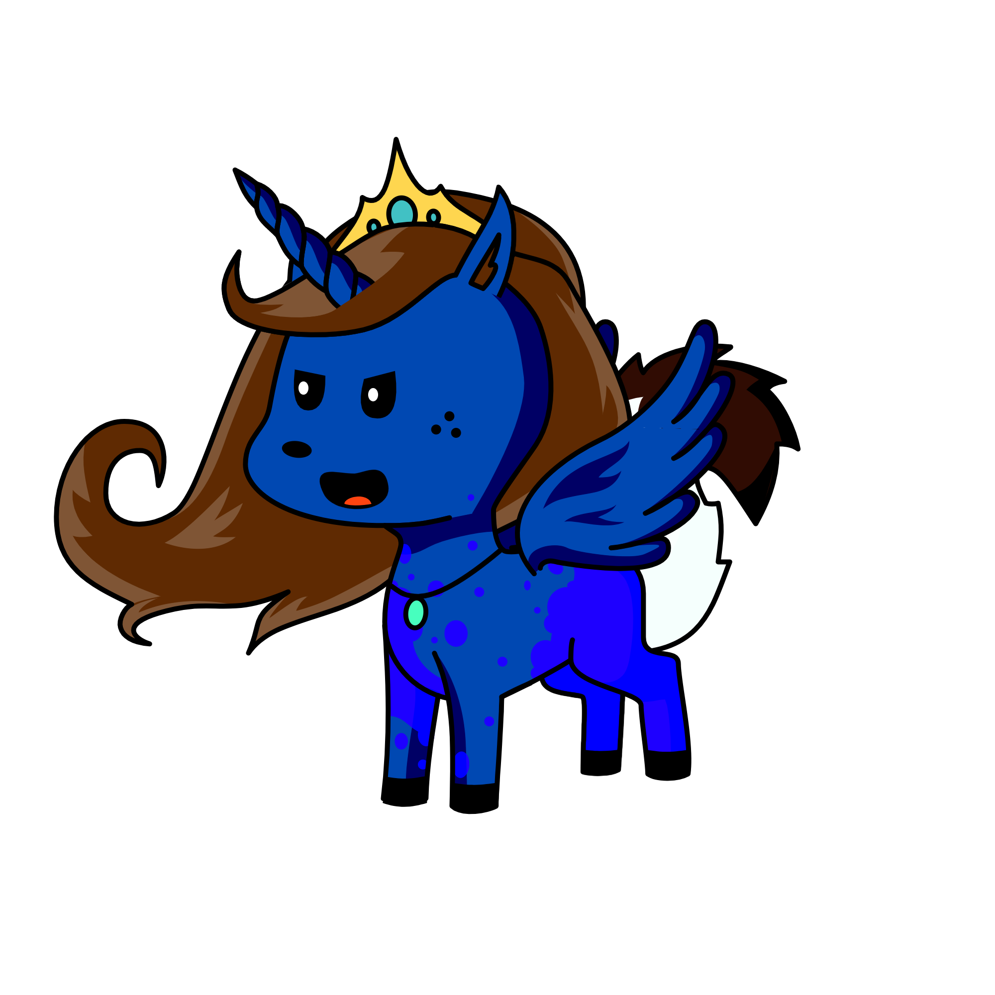 queen of Darkness, the unicorn
