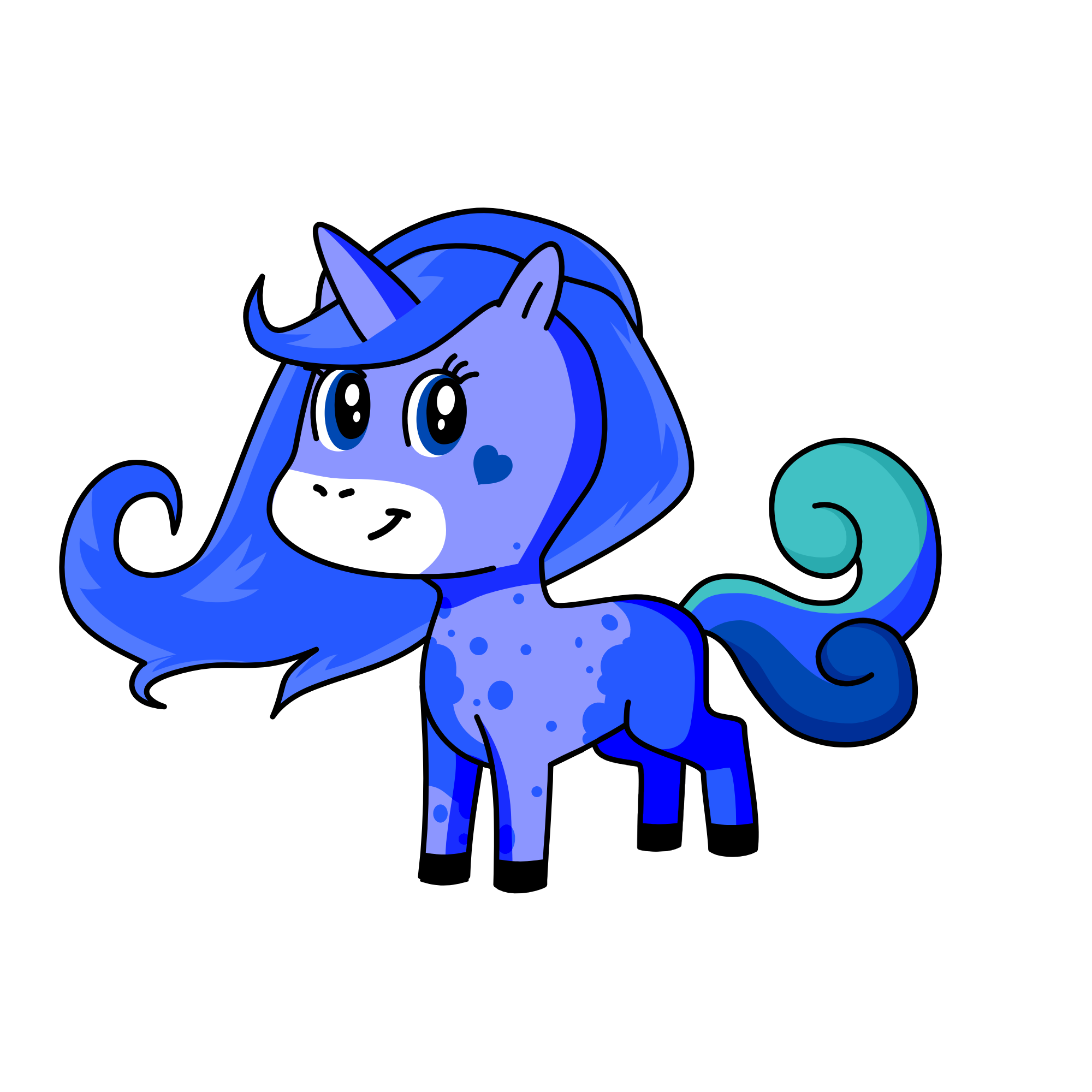 BLUIE, the unicorn