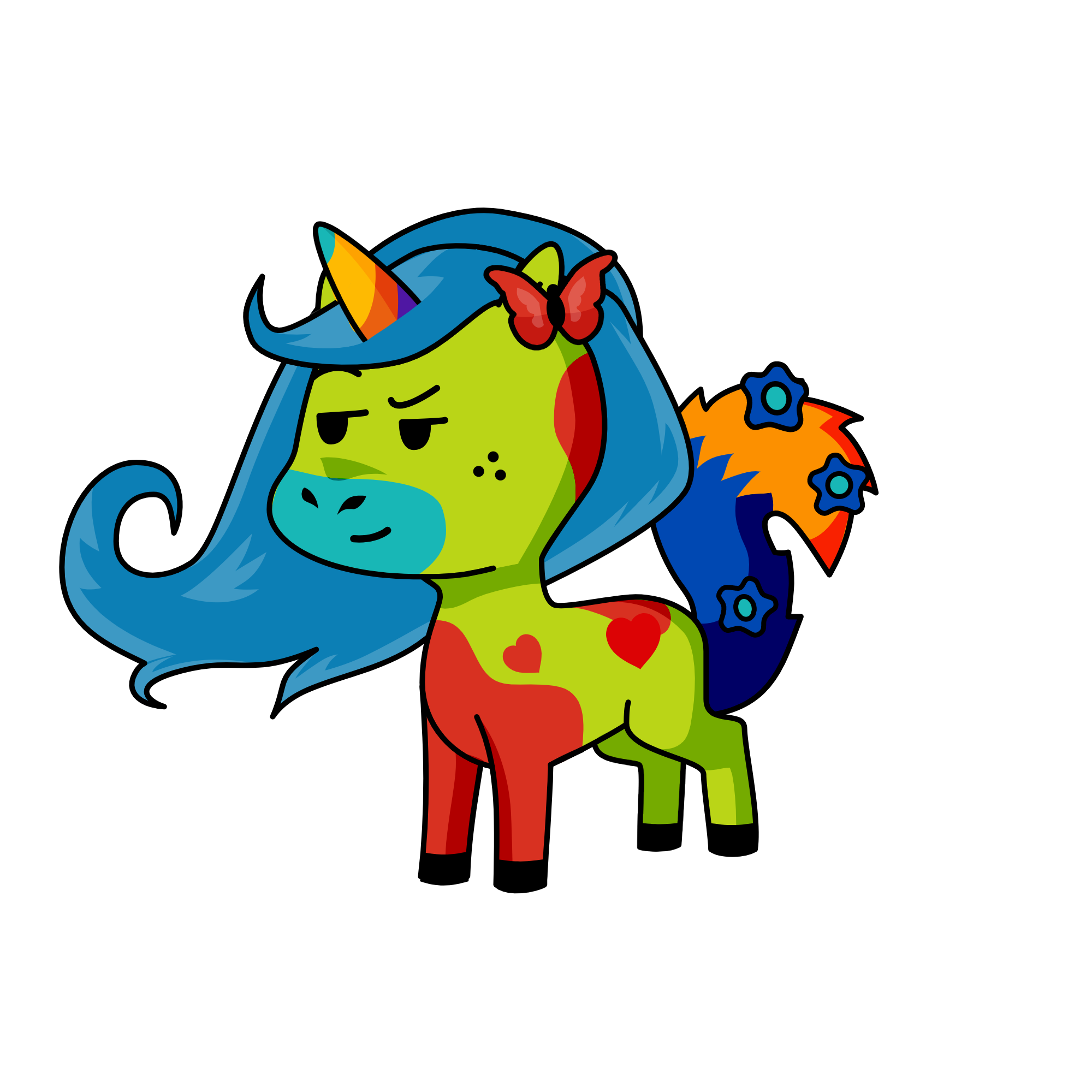 go to About and then go down you see get wings and then click on it, you click on a pony you want., the unicorn
