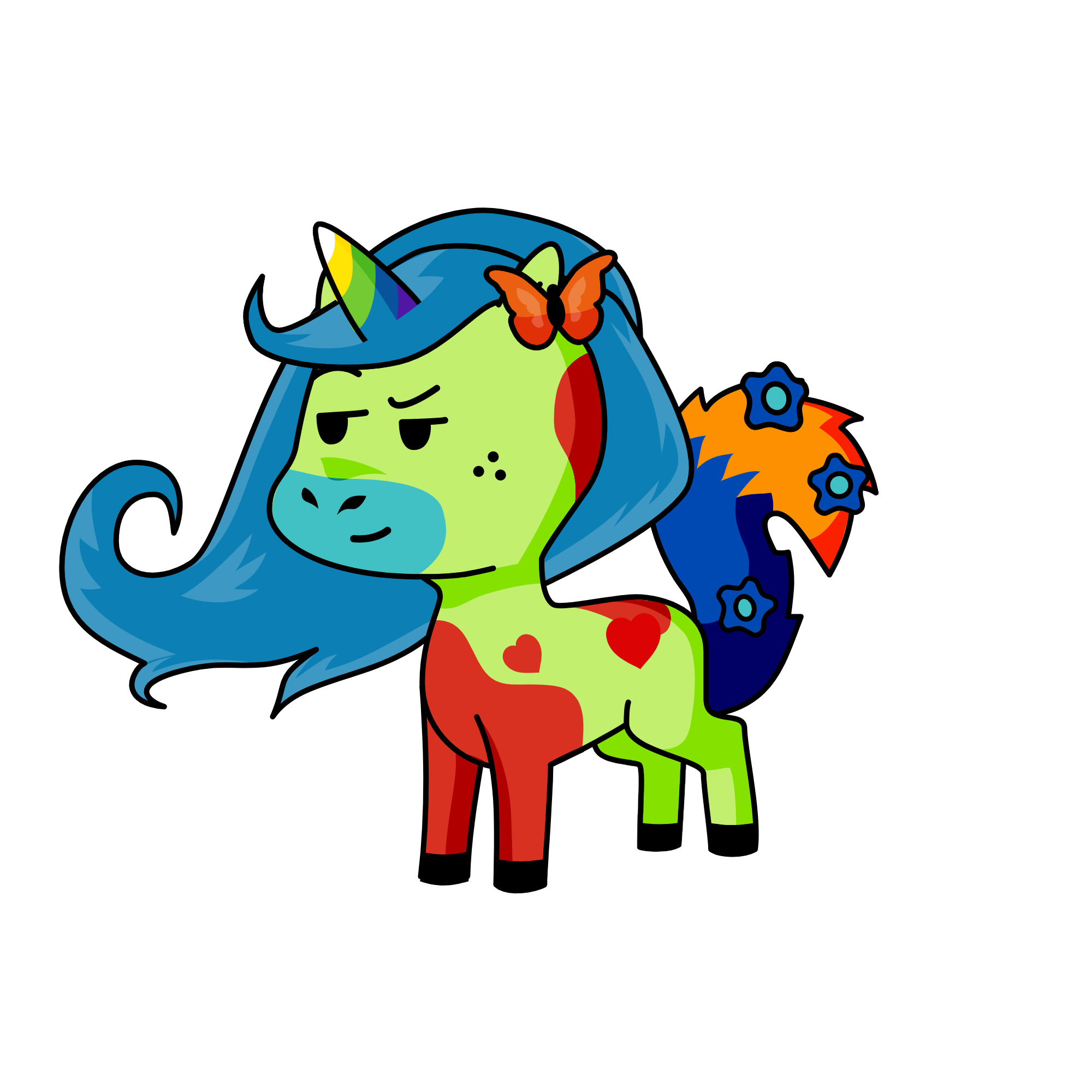 my name is green did anyone got their wings from me?, the unicorn
