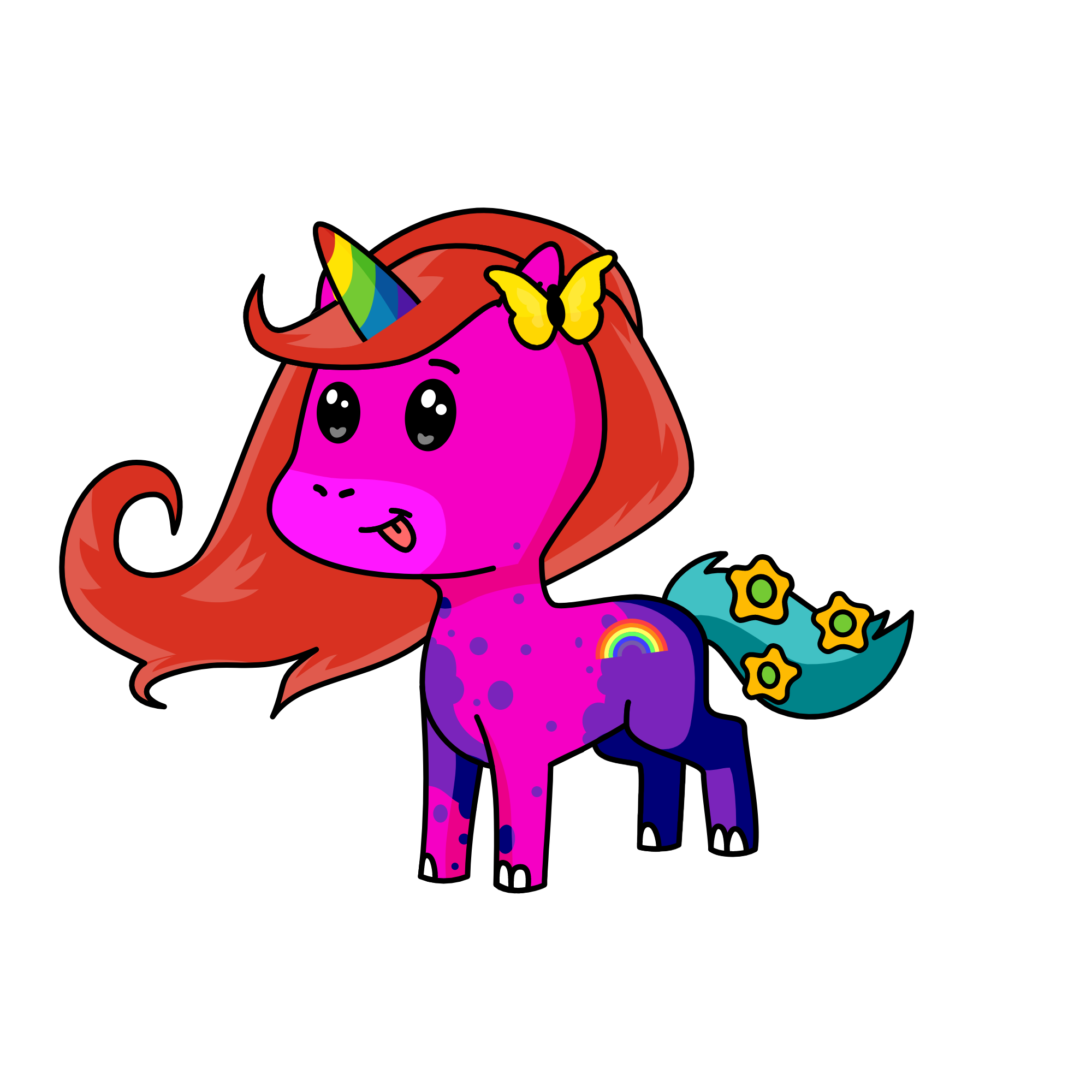 Rainbow, the unicorn