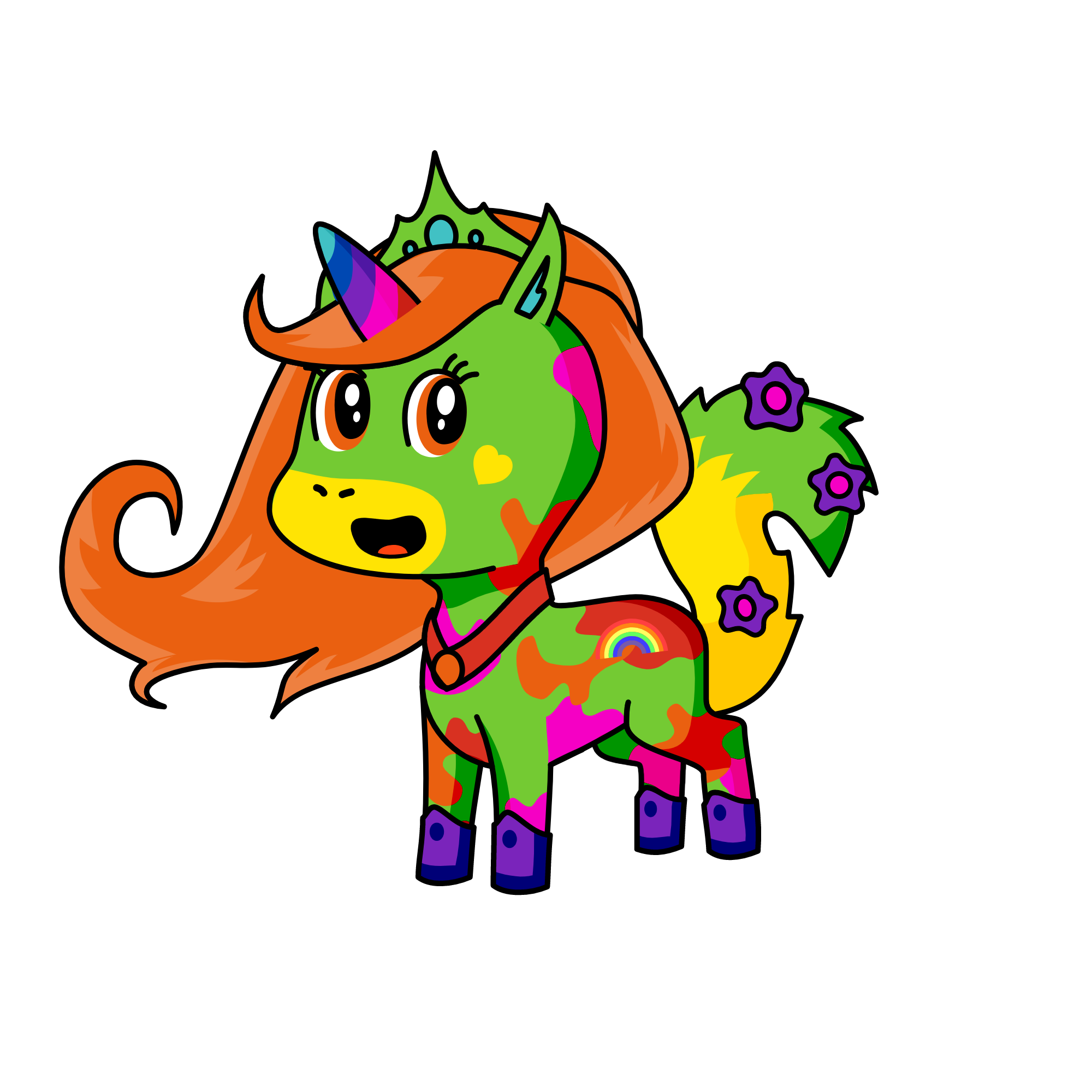 Mrs. Rainbow!, the unicorn