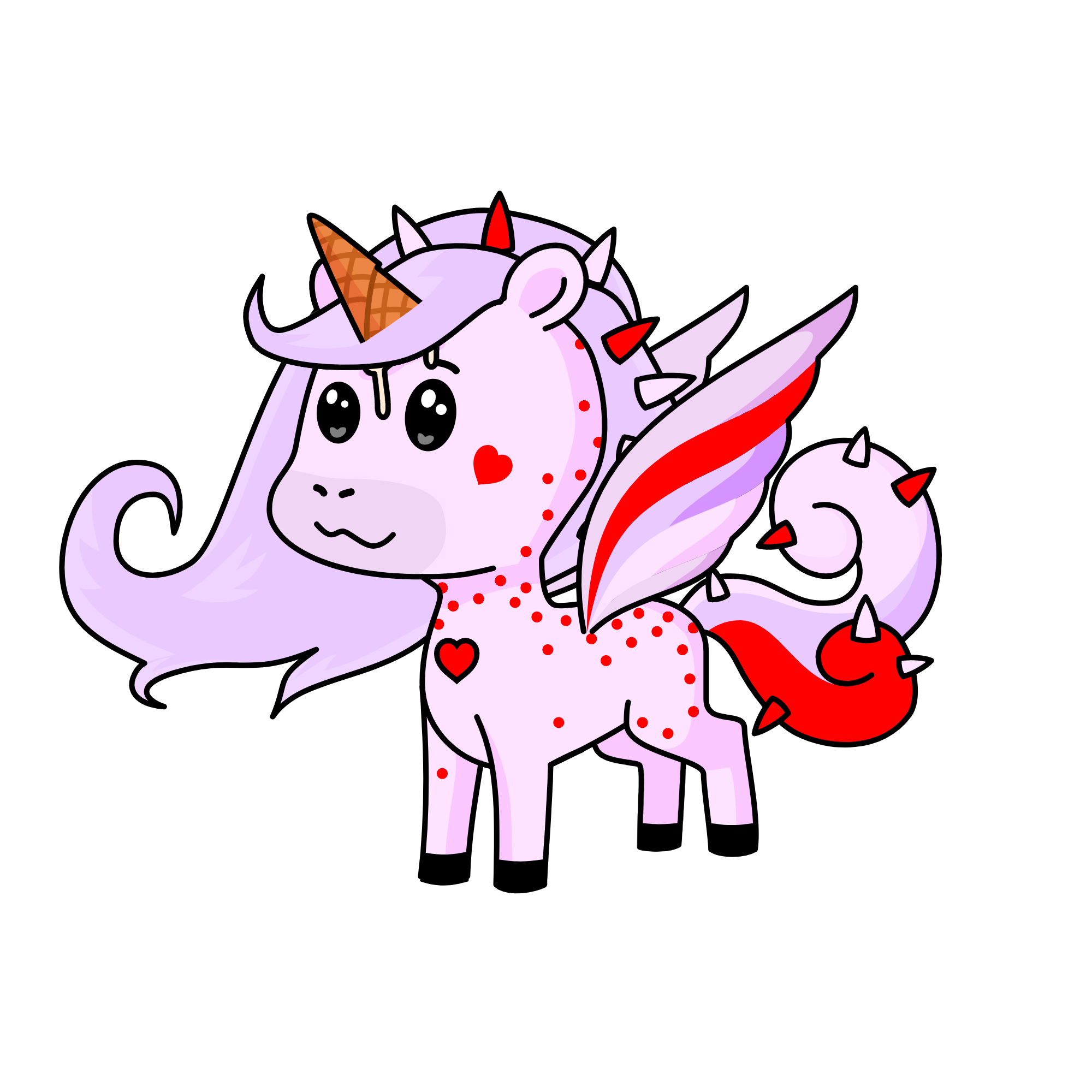 Straberry Ice cream🍨, the unicorn