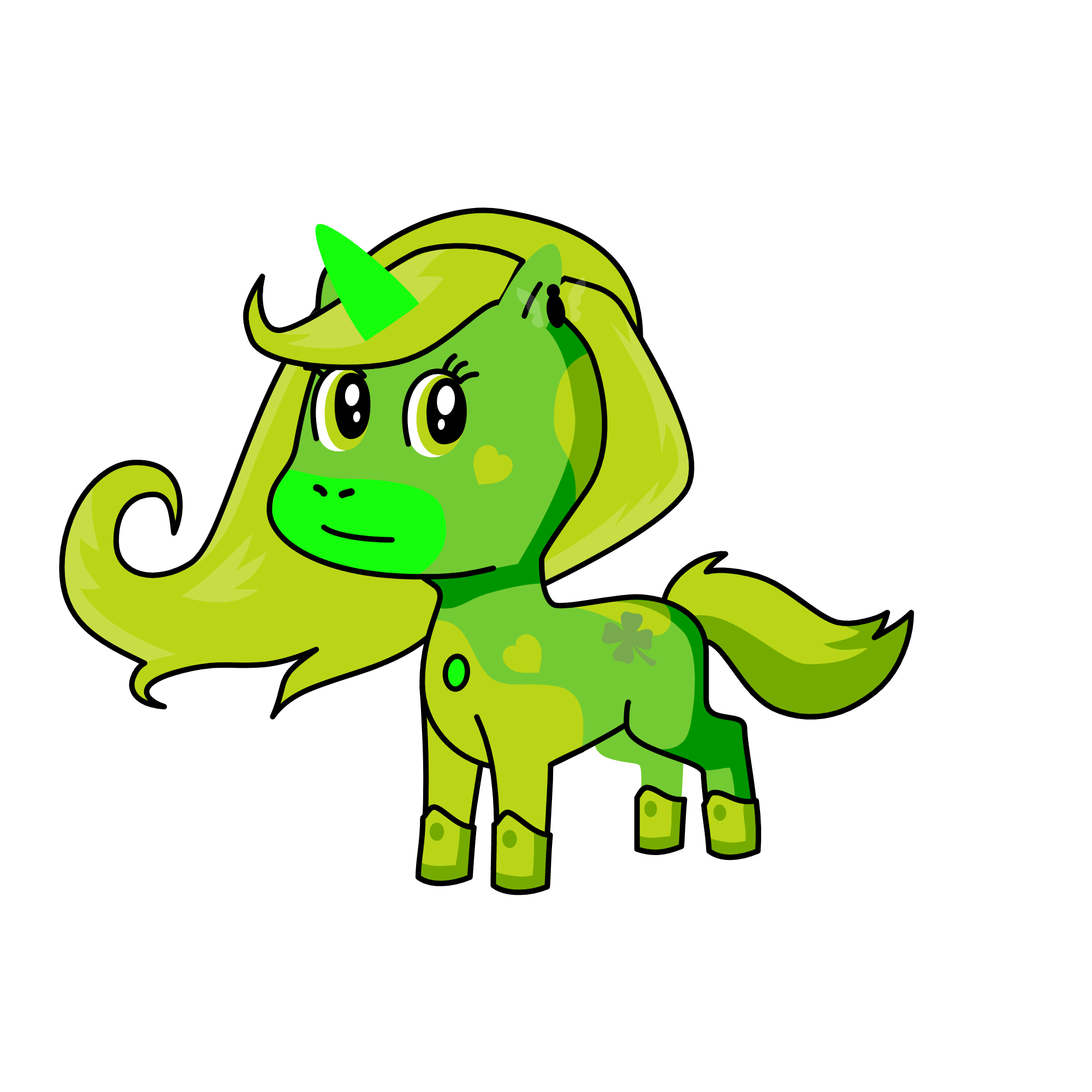 Green prensesi, the unicorn