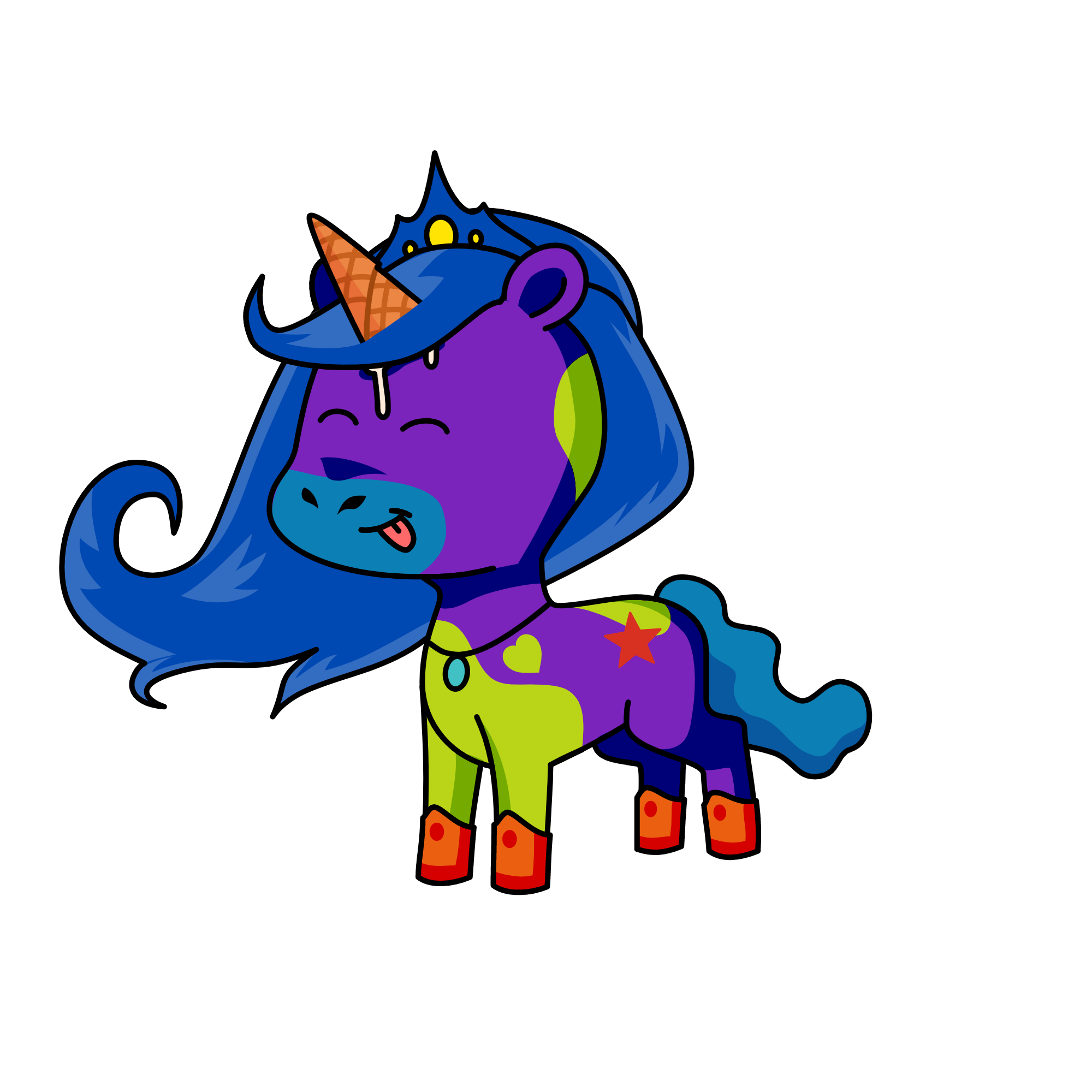 Princess the superhero, the unicorn