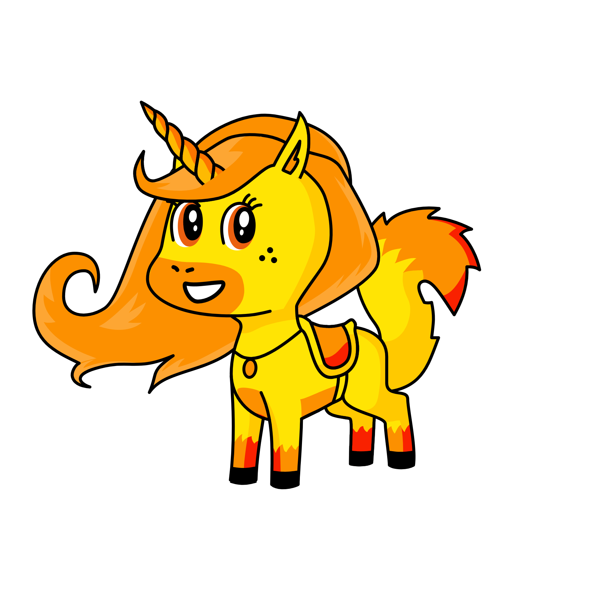 sun girl, the unicorn