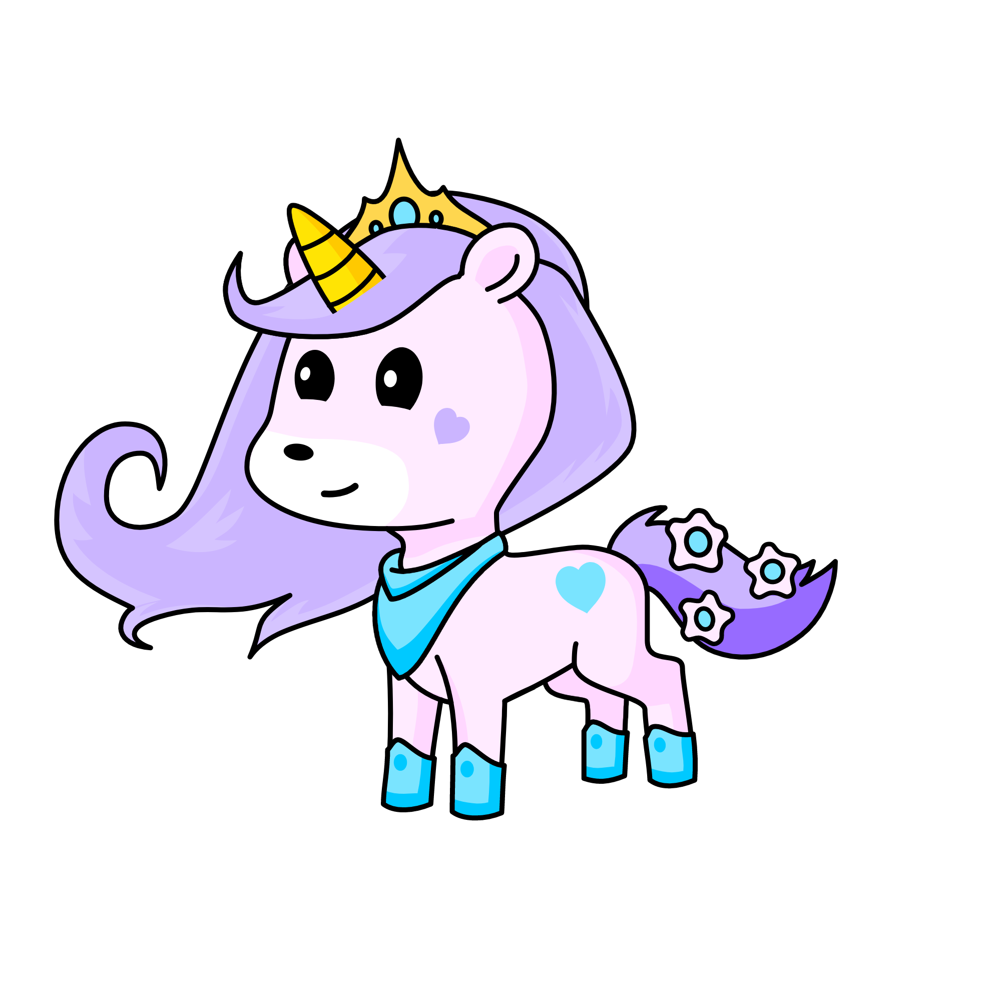 pastel pink, the unicorn