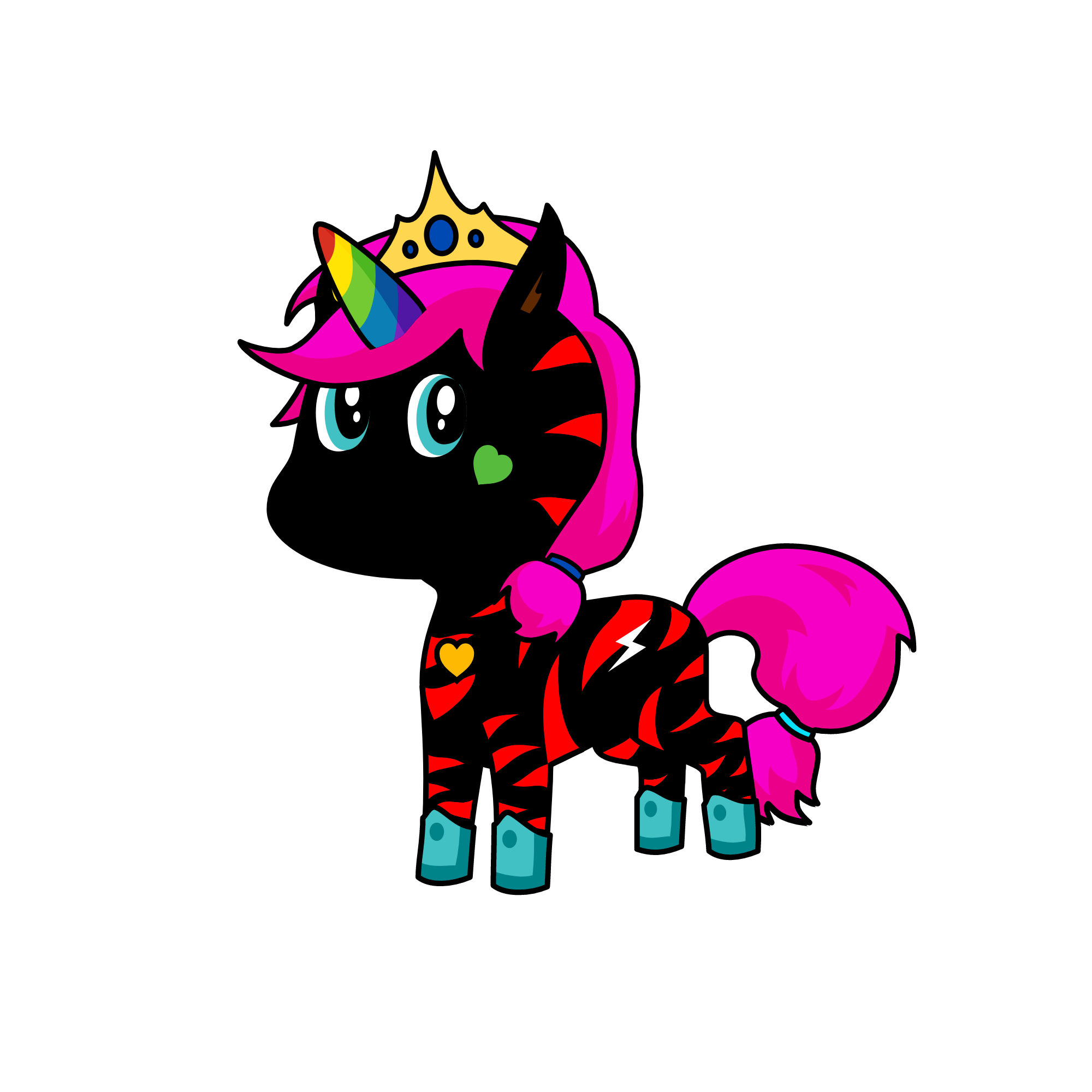 red zed black, the unicorn
