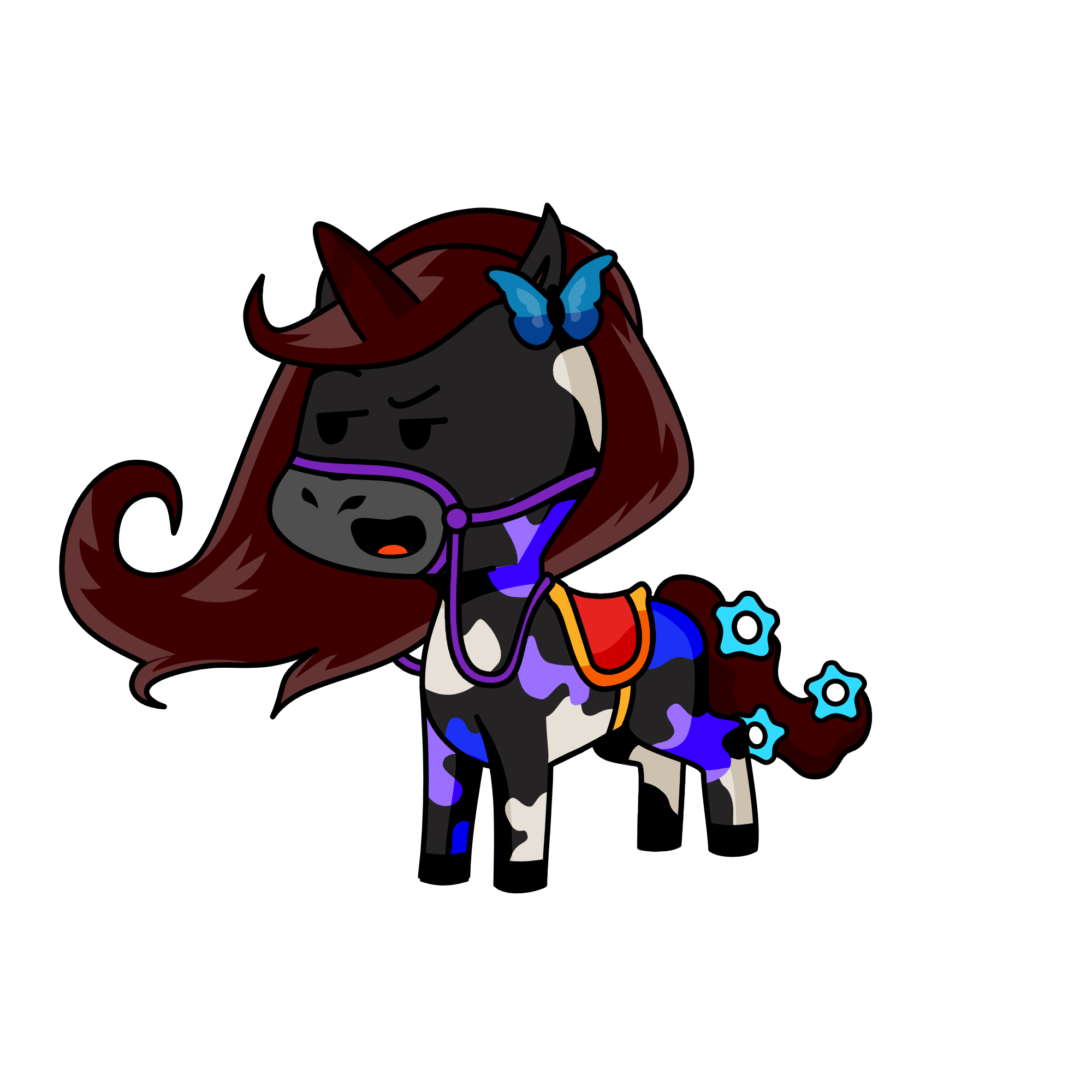 Blackie, the unicorn