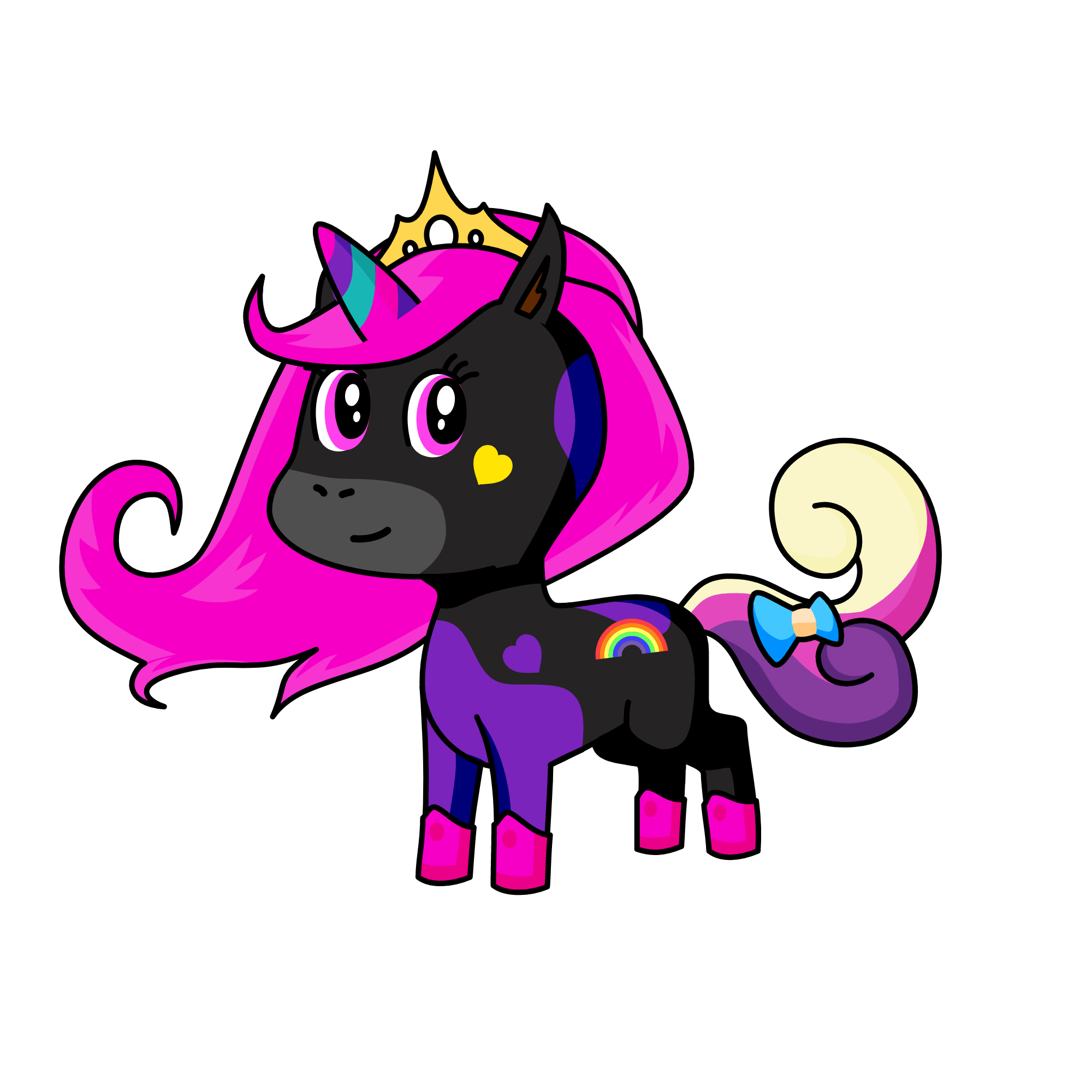 Lunar sky (raises the moon), the unicorn