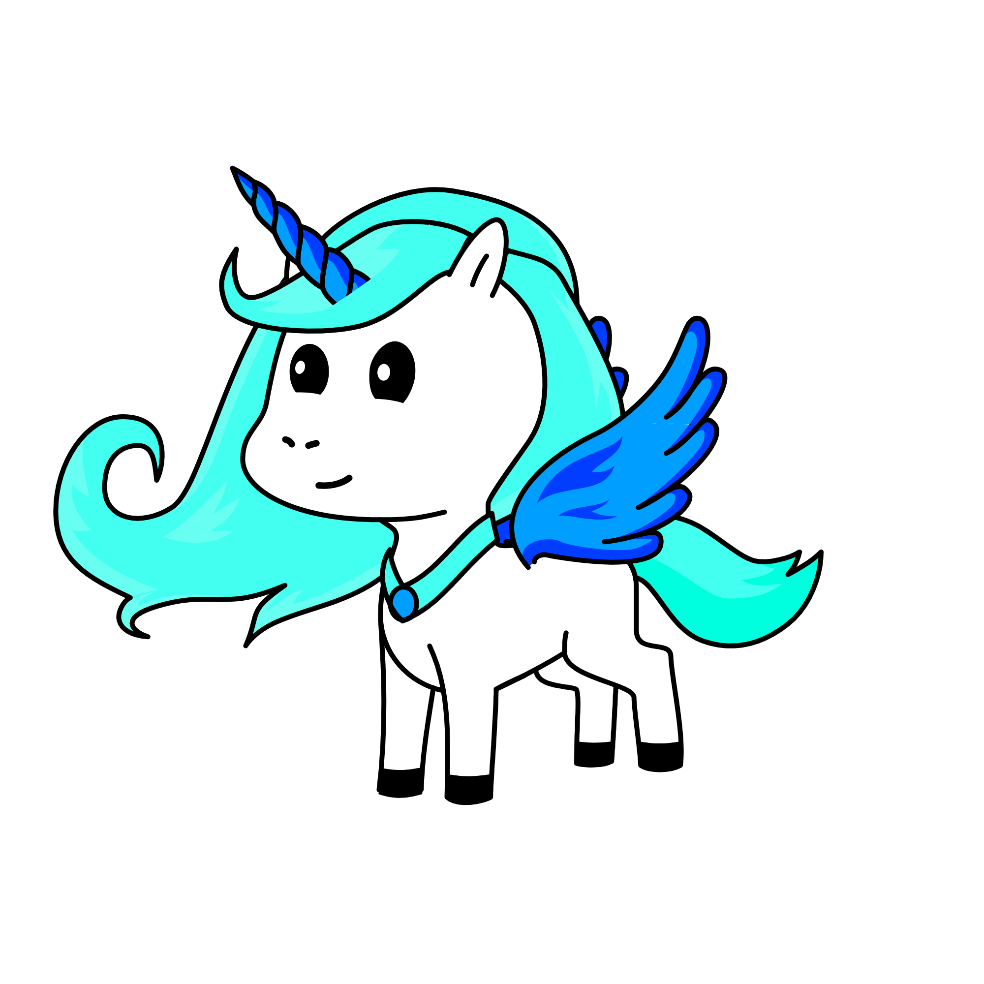 Snow queen, the unicorn