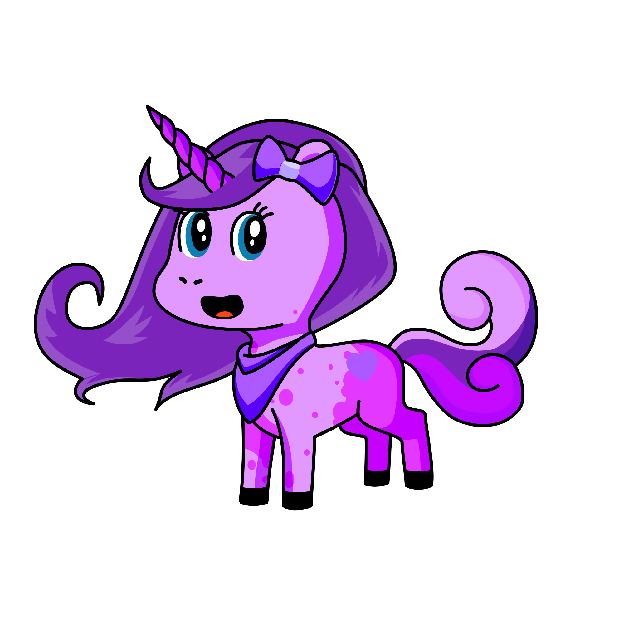 Purple, the unicorn