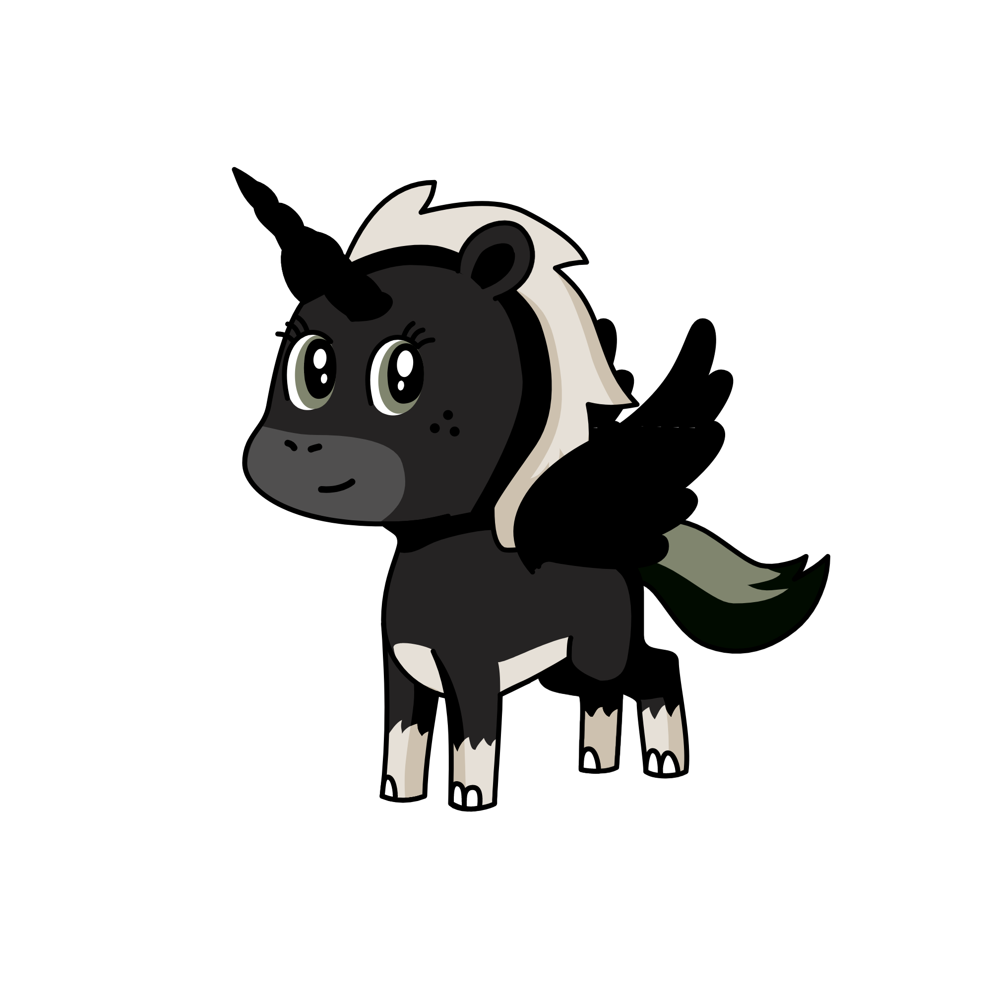 Bat Blacky, the unicorn
