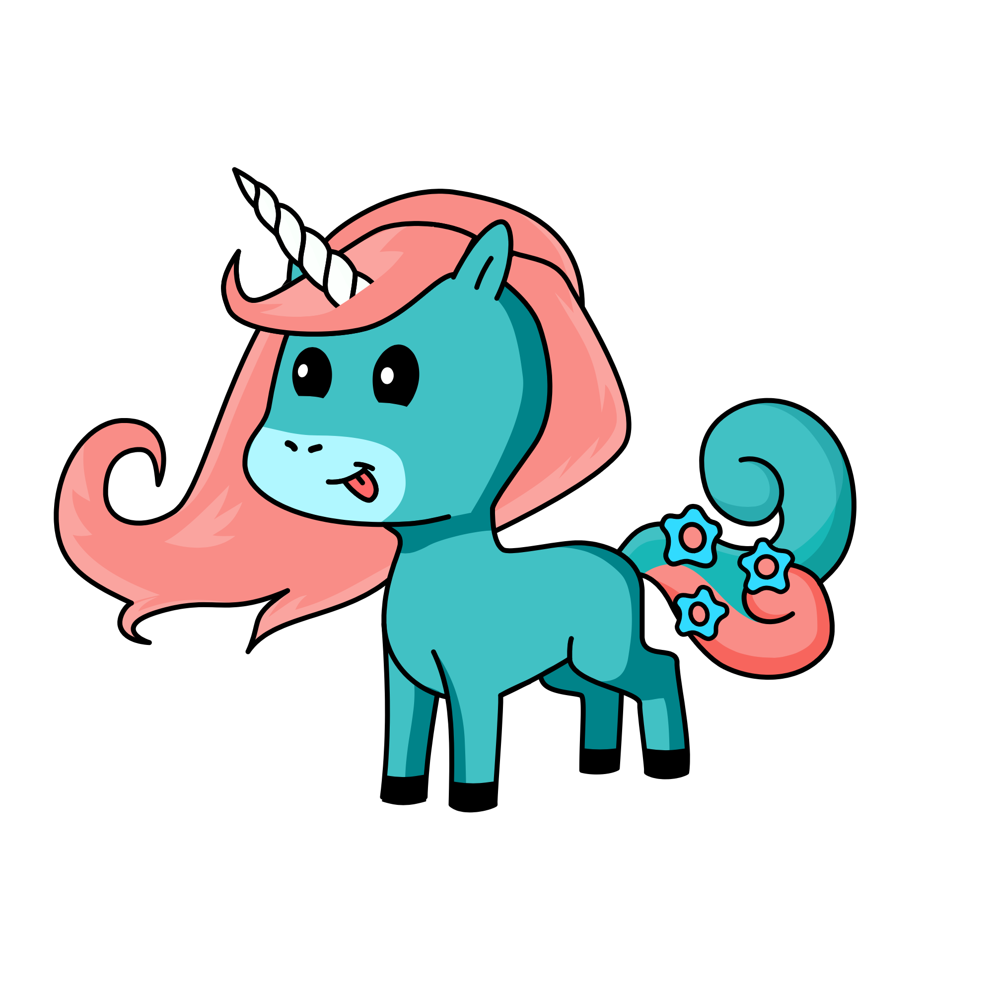 Cloudy, the unicorn
