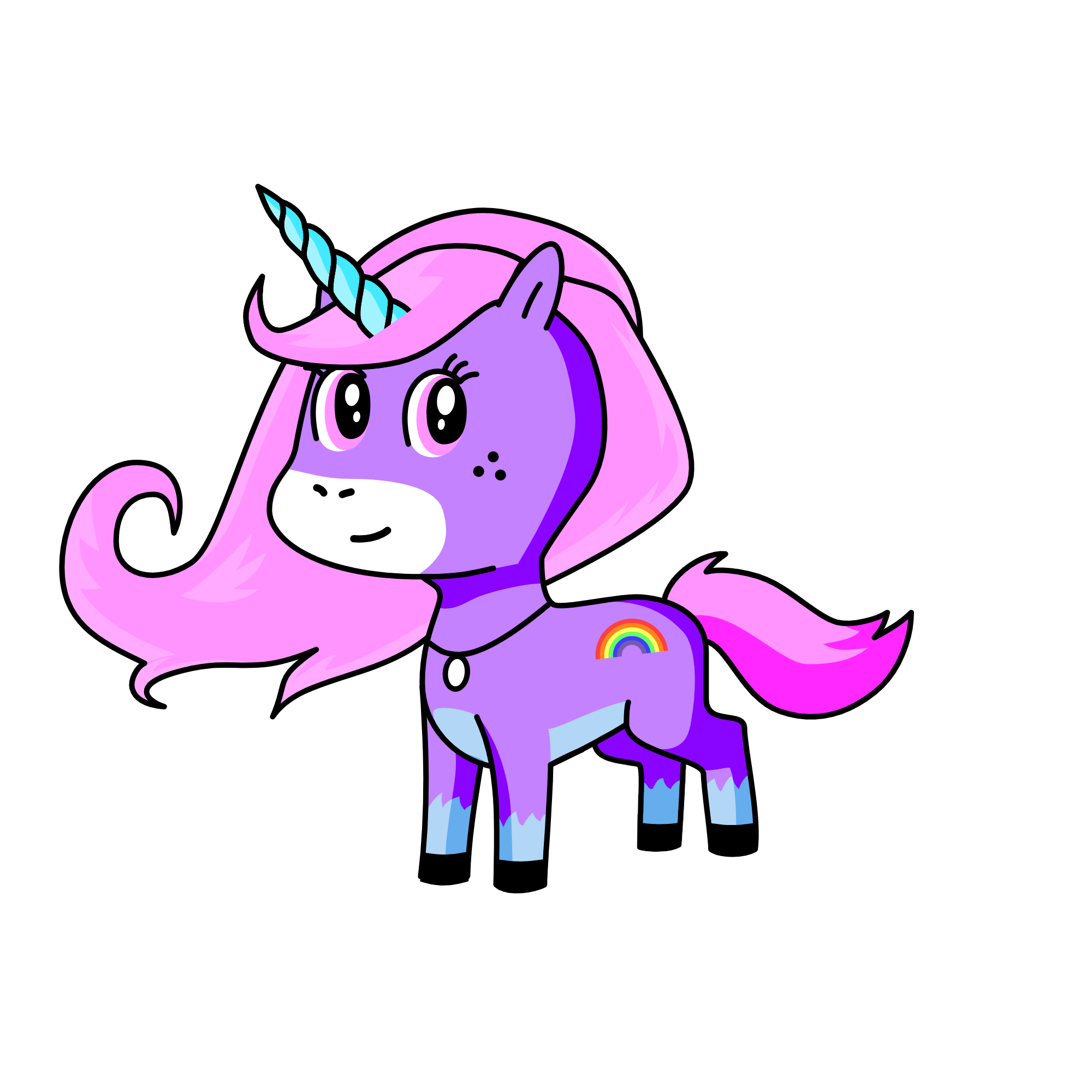 rainbow sparkles, the unicorn