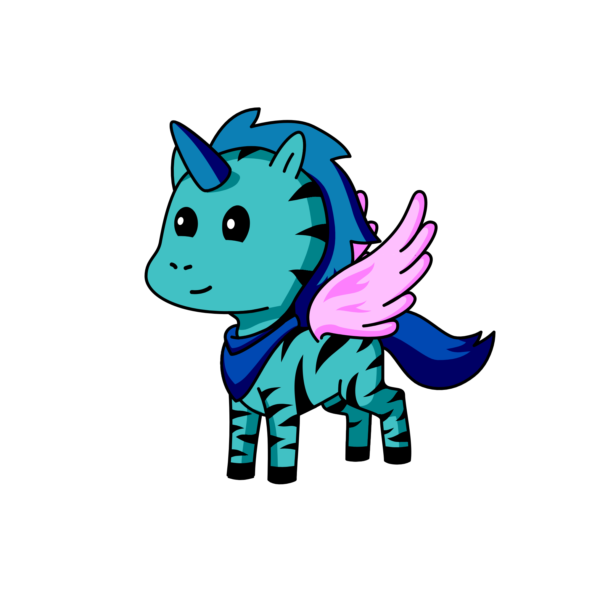 Blue, the unicorn