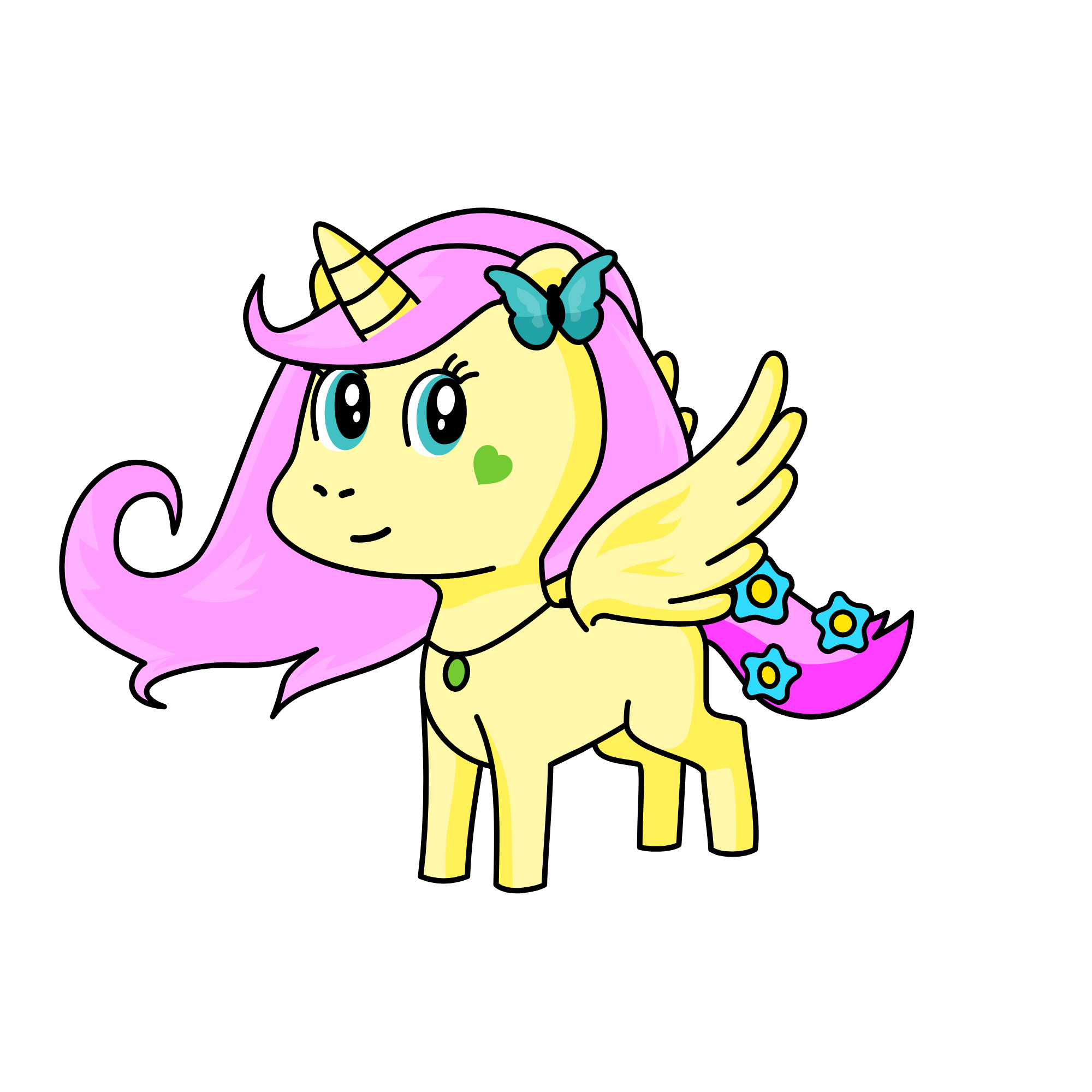 FlutterShy, the unicorn