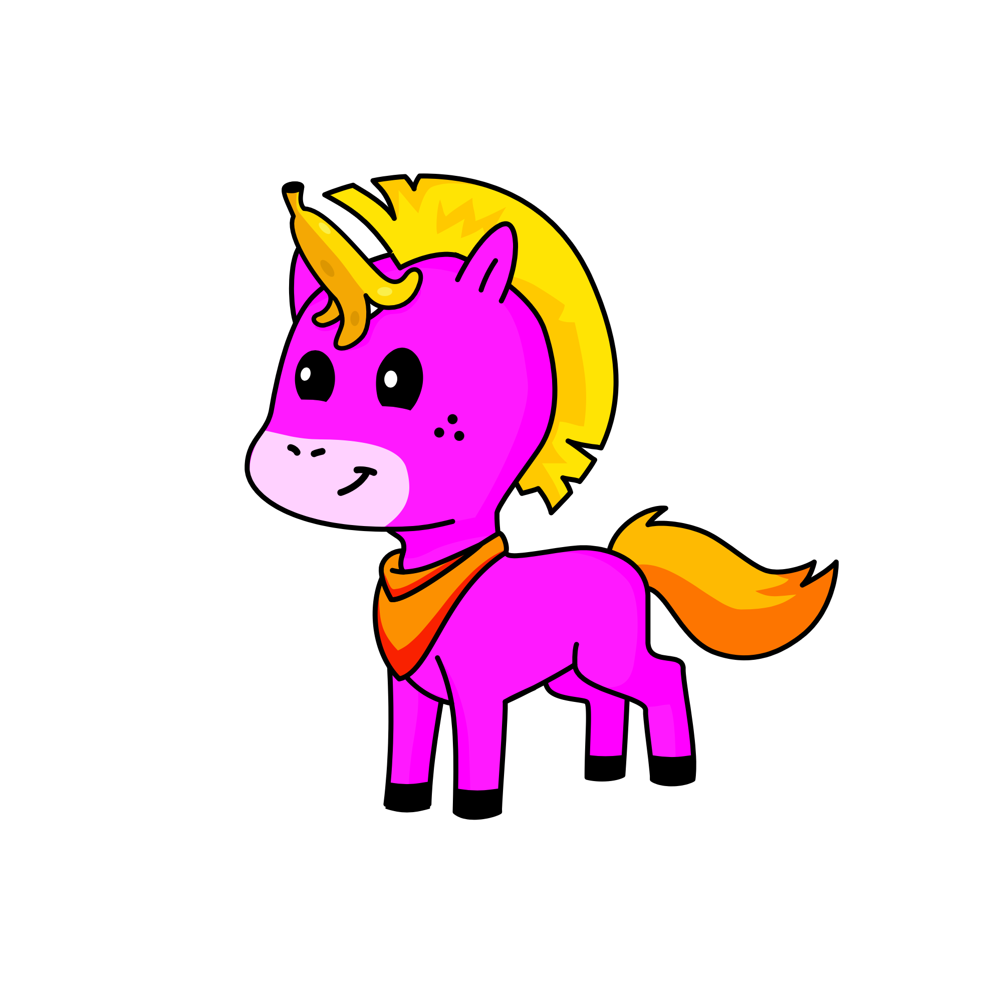 Pinki, the unicorn
