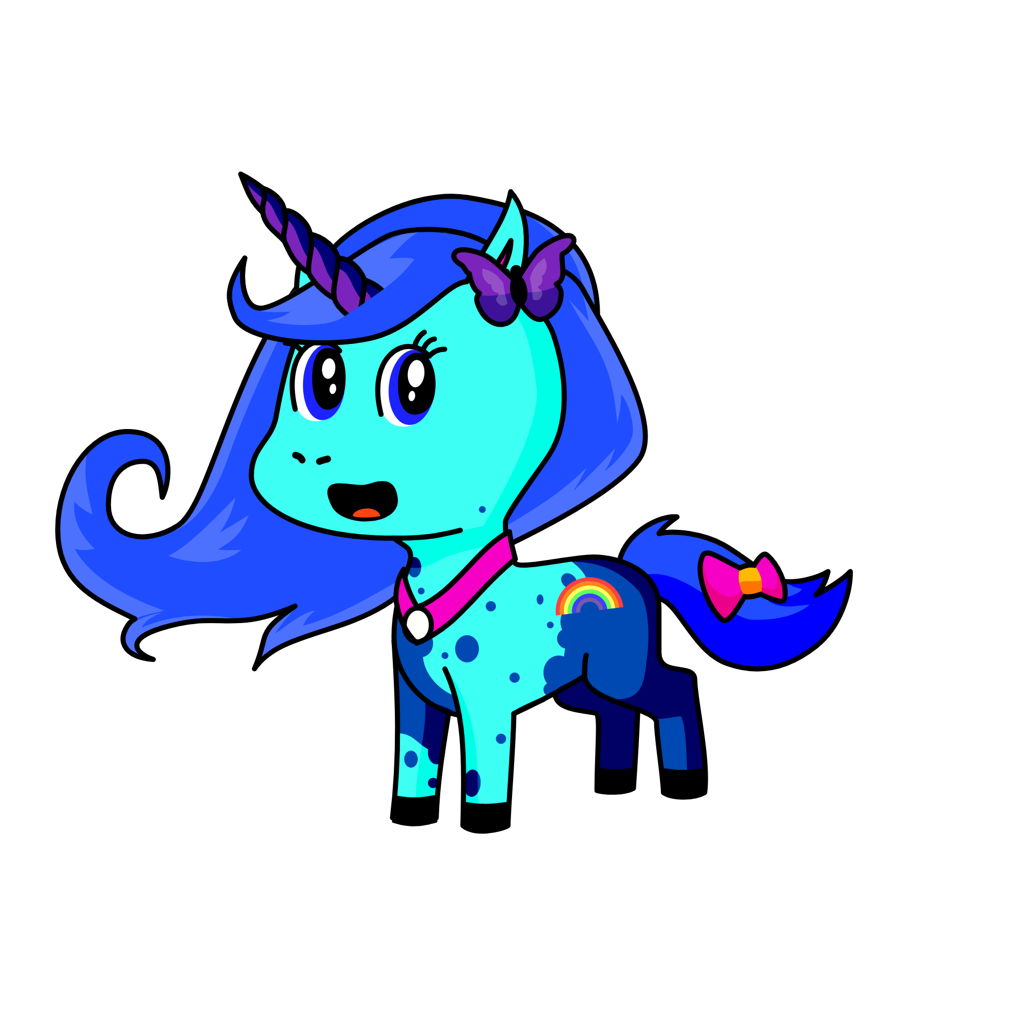 queen blue, the unicorn