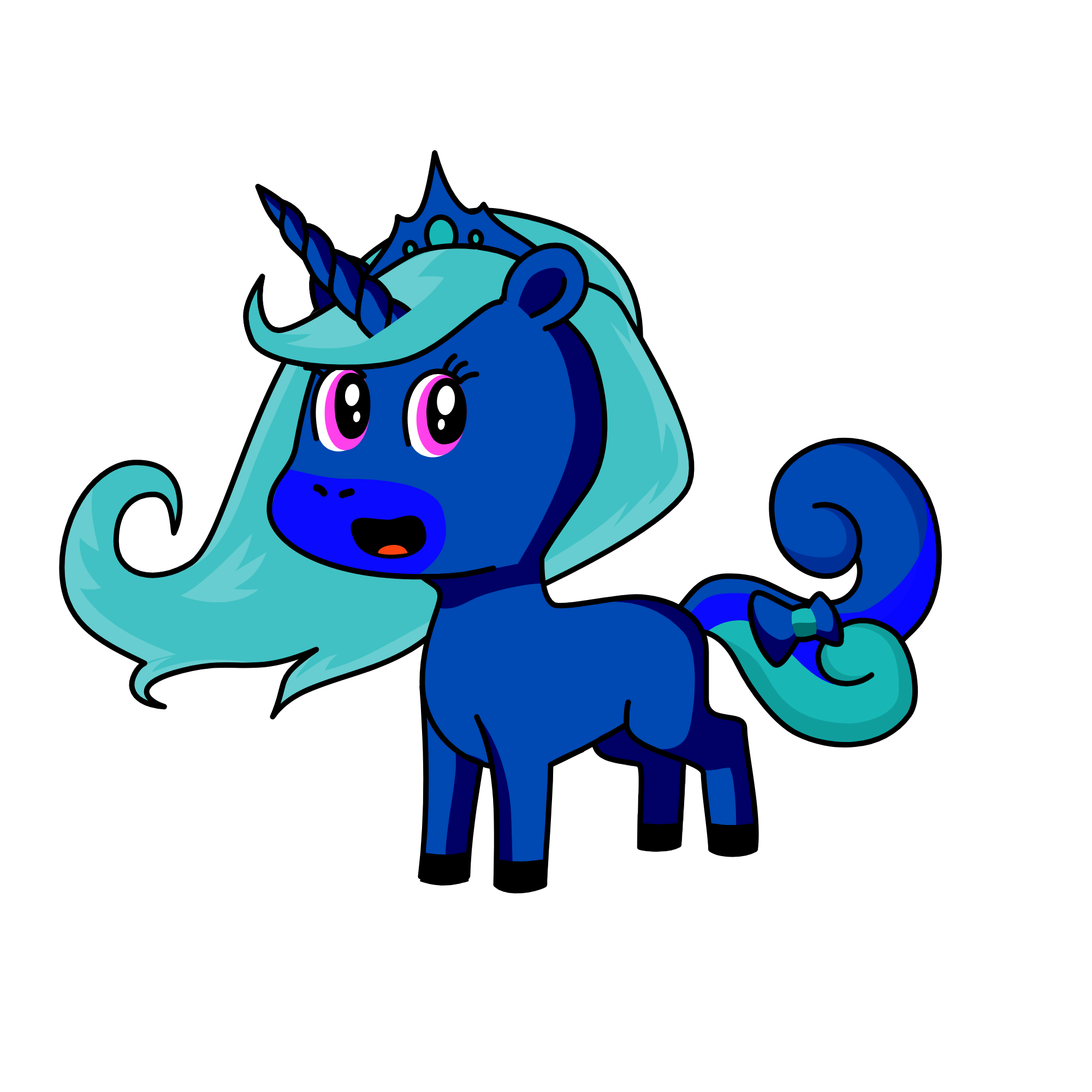 Queen Darkness, the unicorn