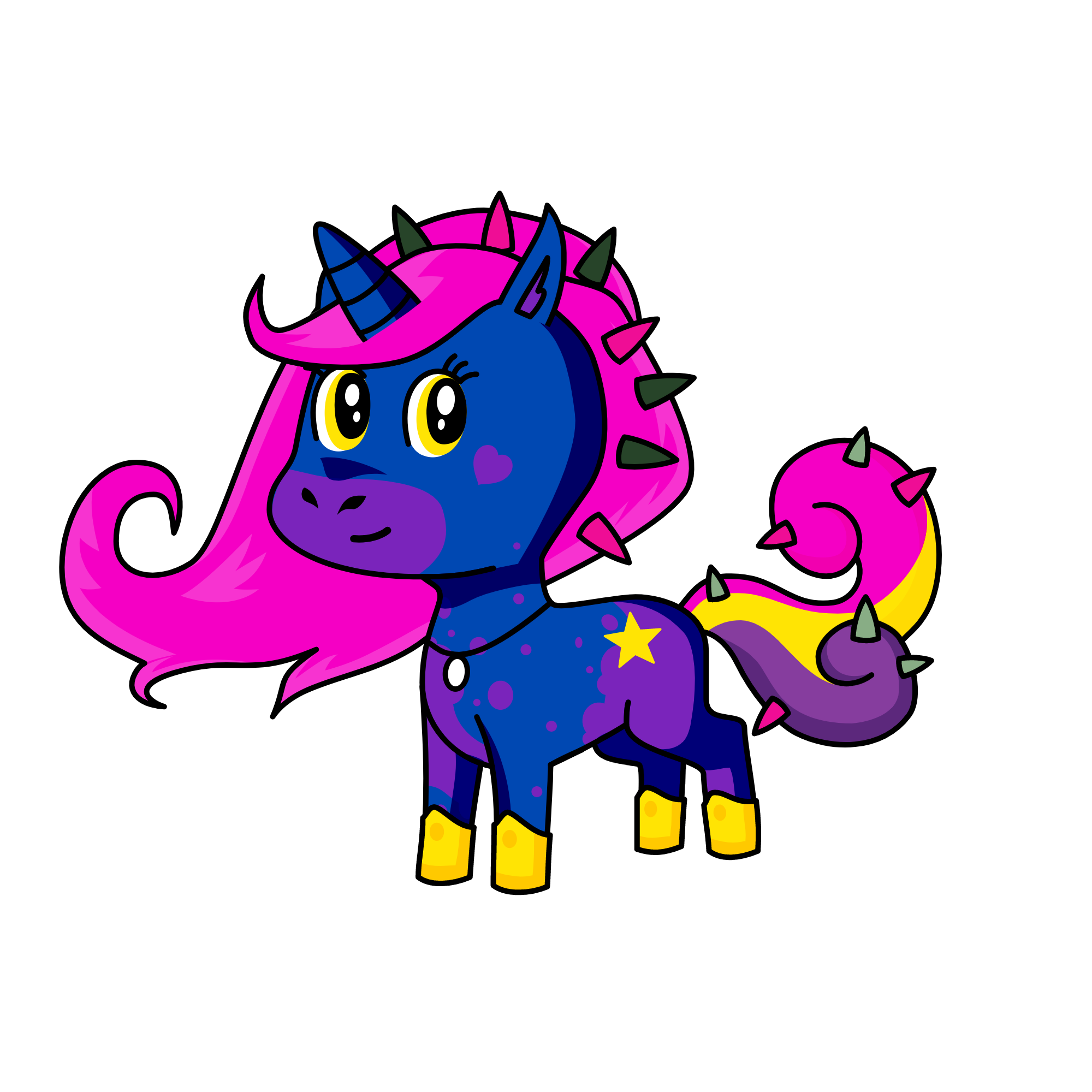 Pink Star, the unicorn
