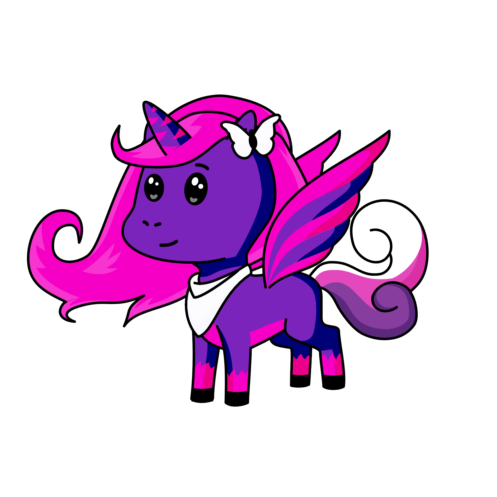 Plum, the unicorn
