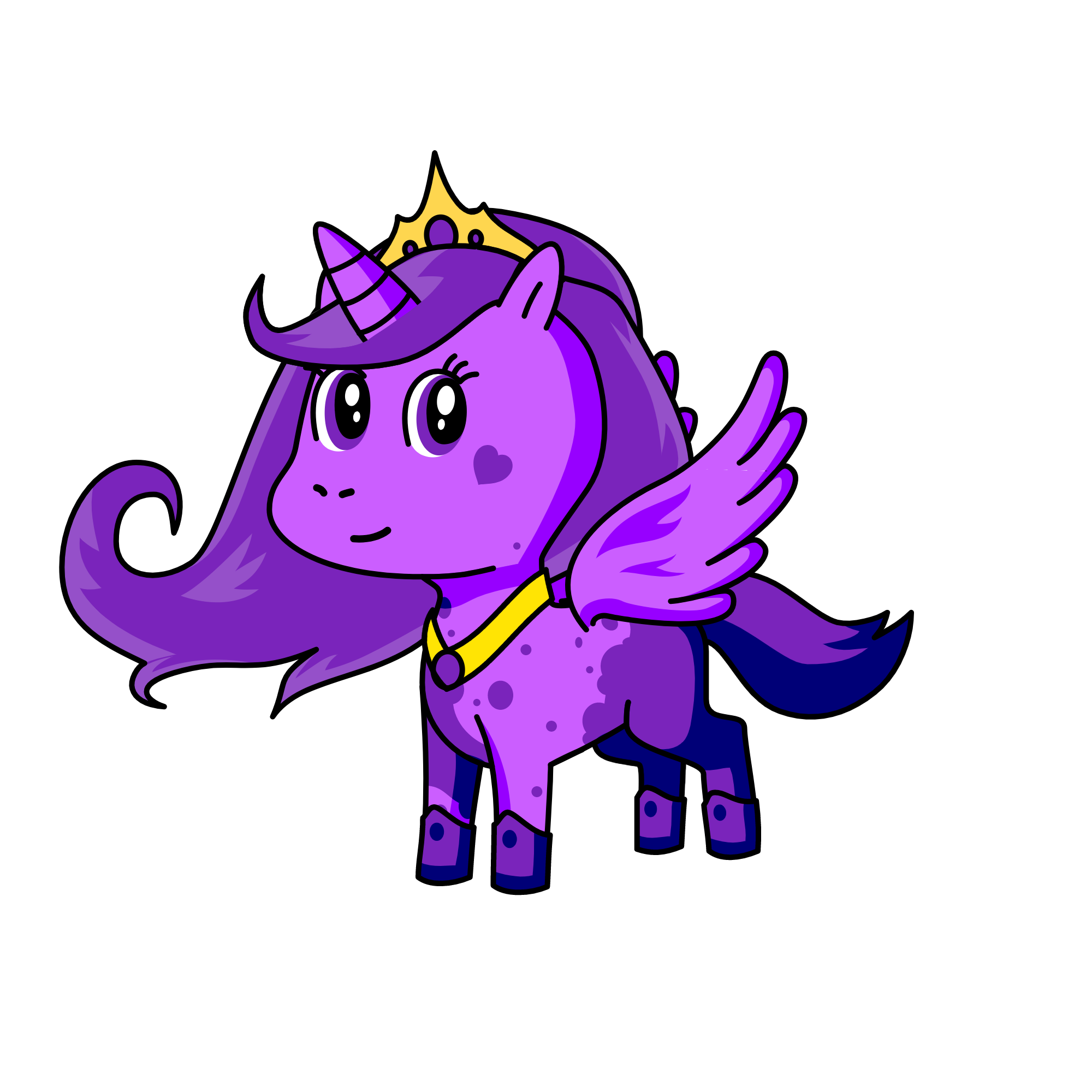 Purple, the unicorn
