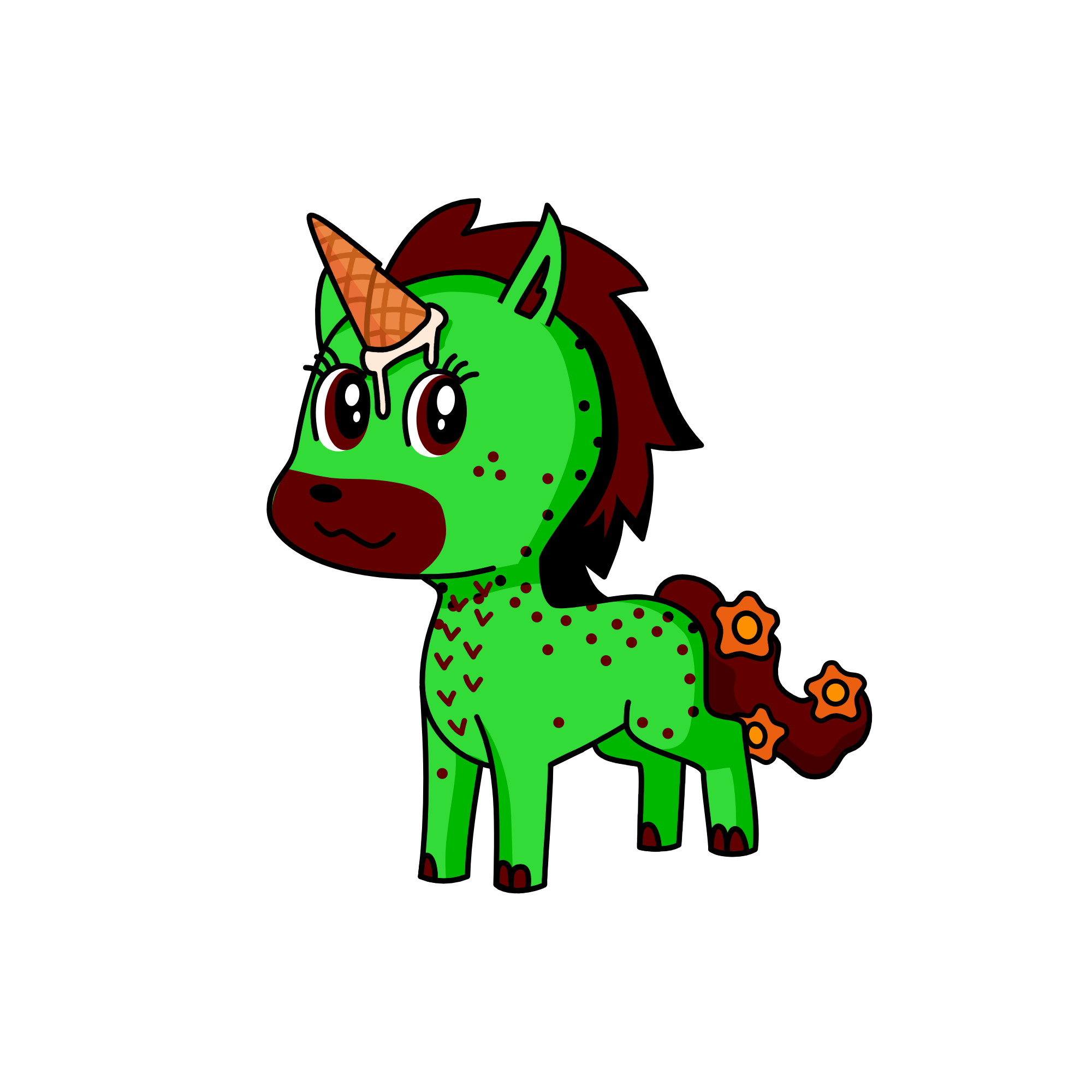 Mint Chocolate Chip, the unicorn