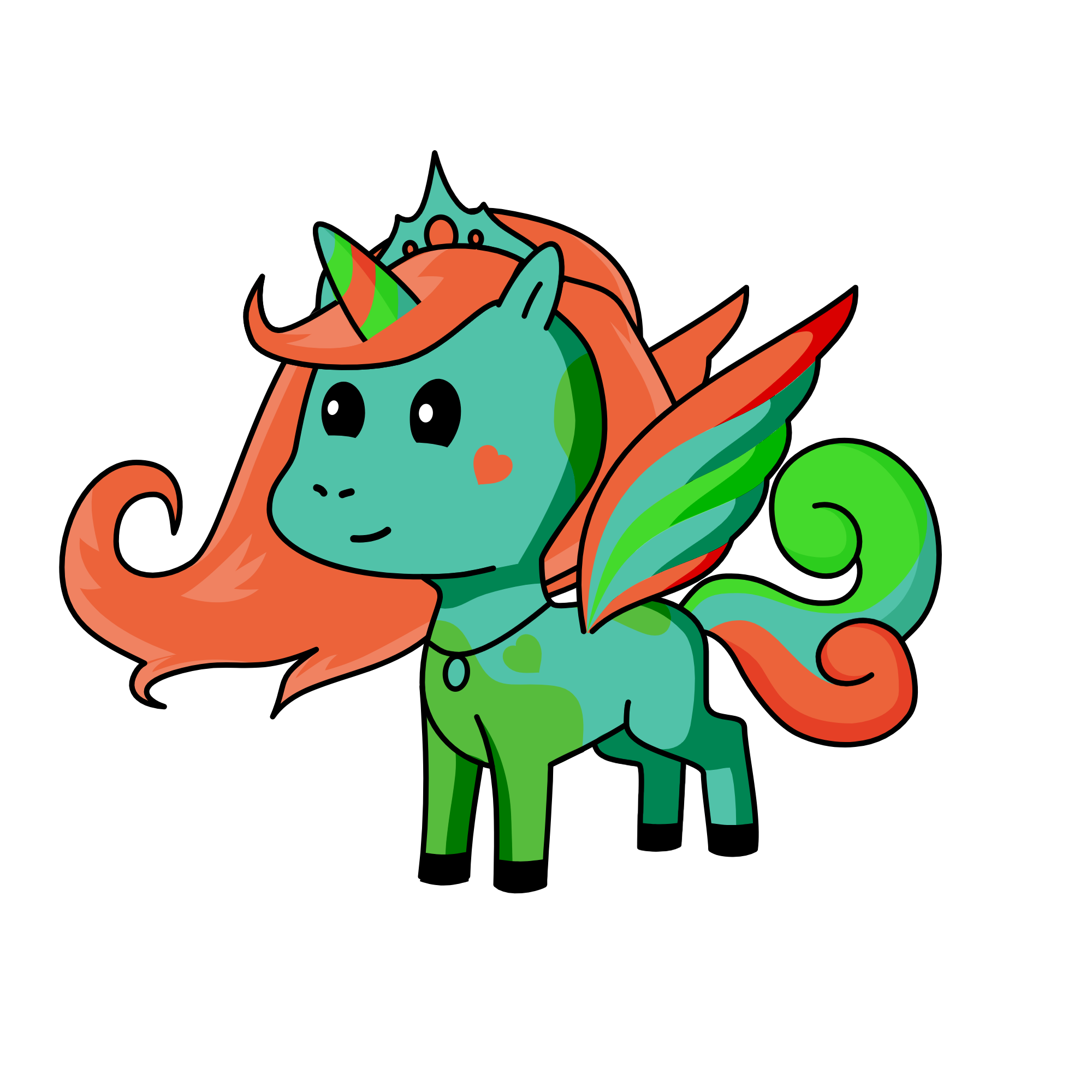 ariel in unicorn form, the unicorn