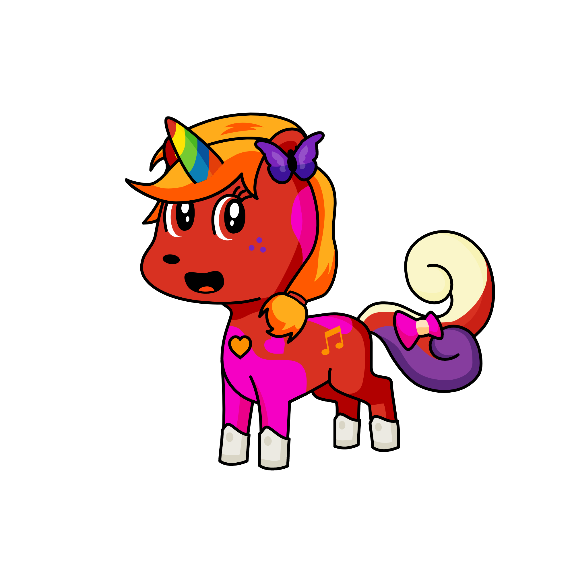 fire cutie, the unicorn