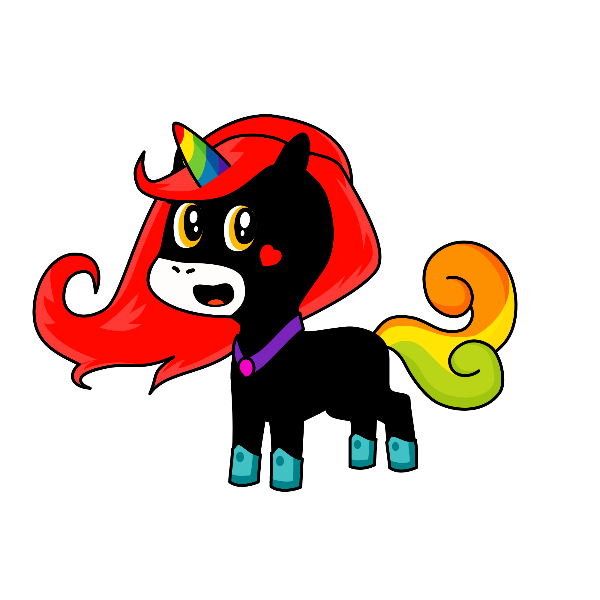 Rainbow, the unicorn