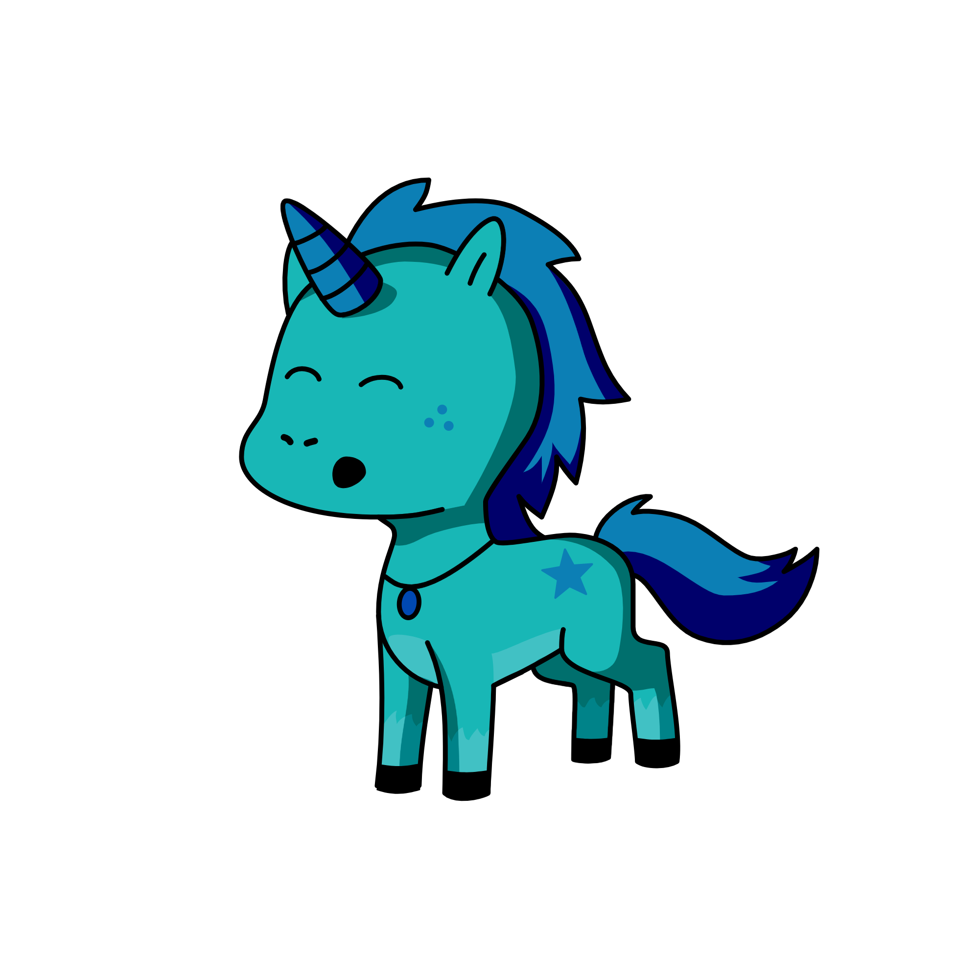 ...Sleepy..., the unicorn