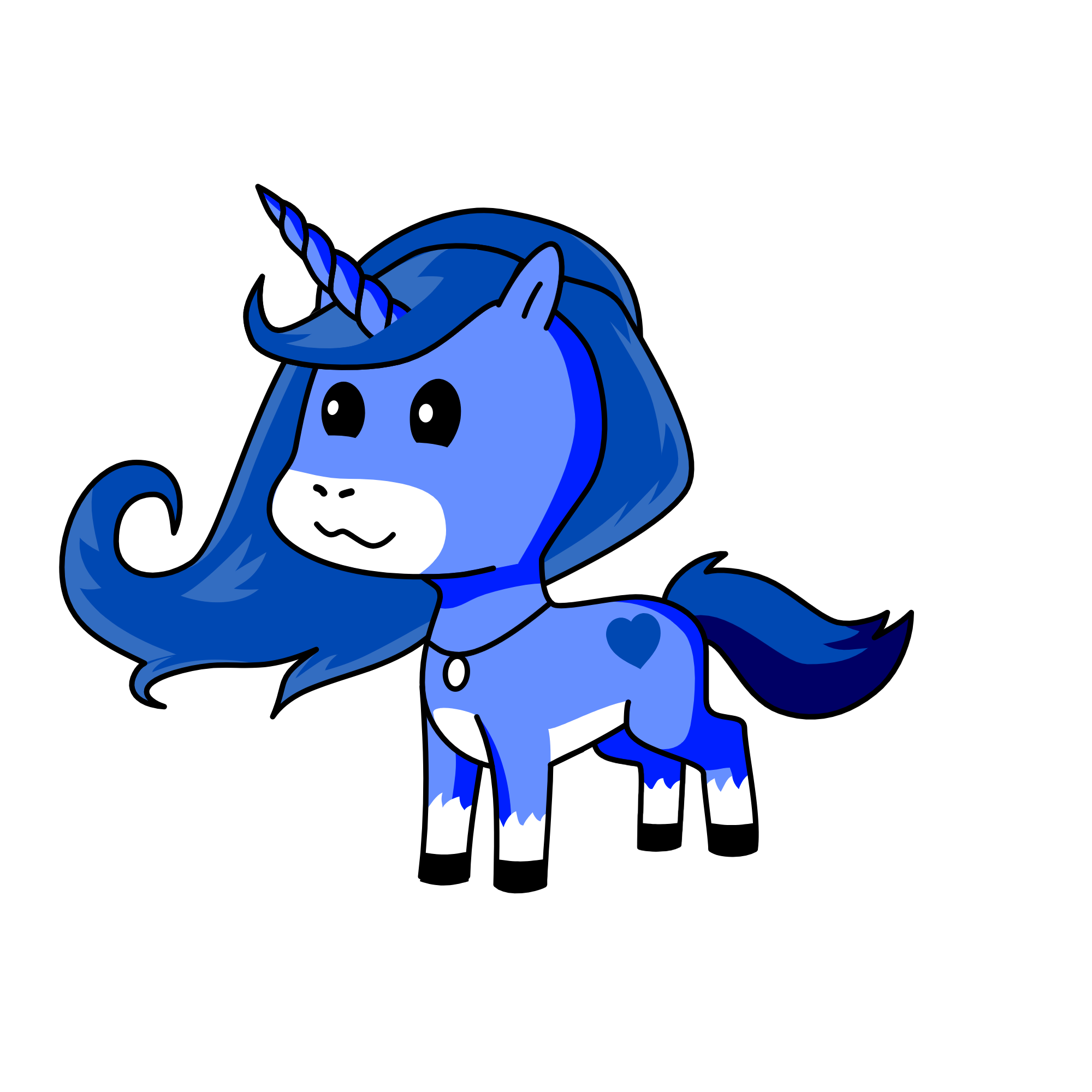Indigo, the unicorn