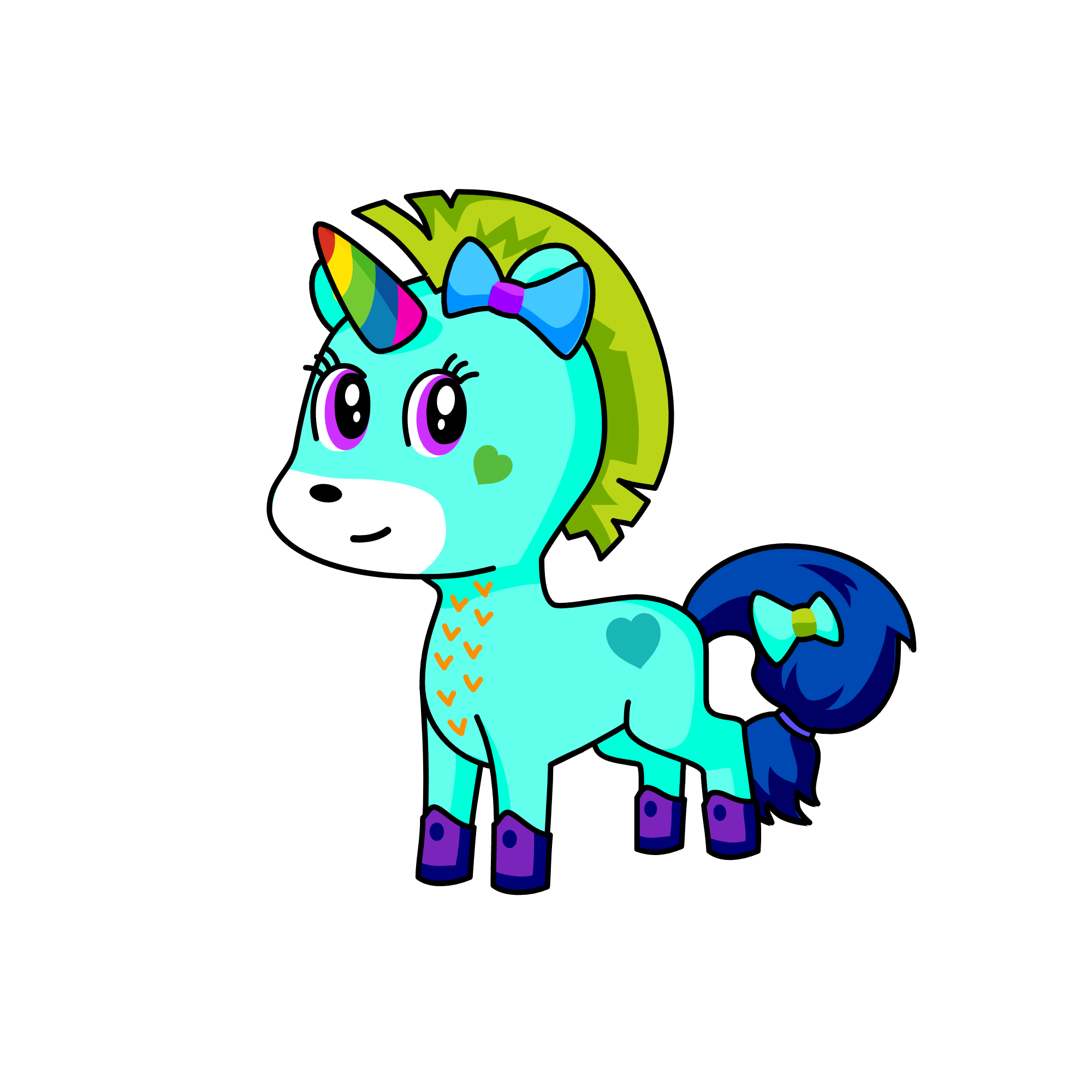 cute little unicorn, the unicorn