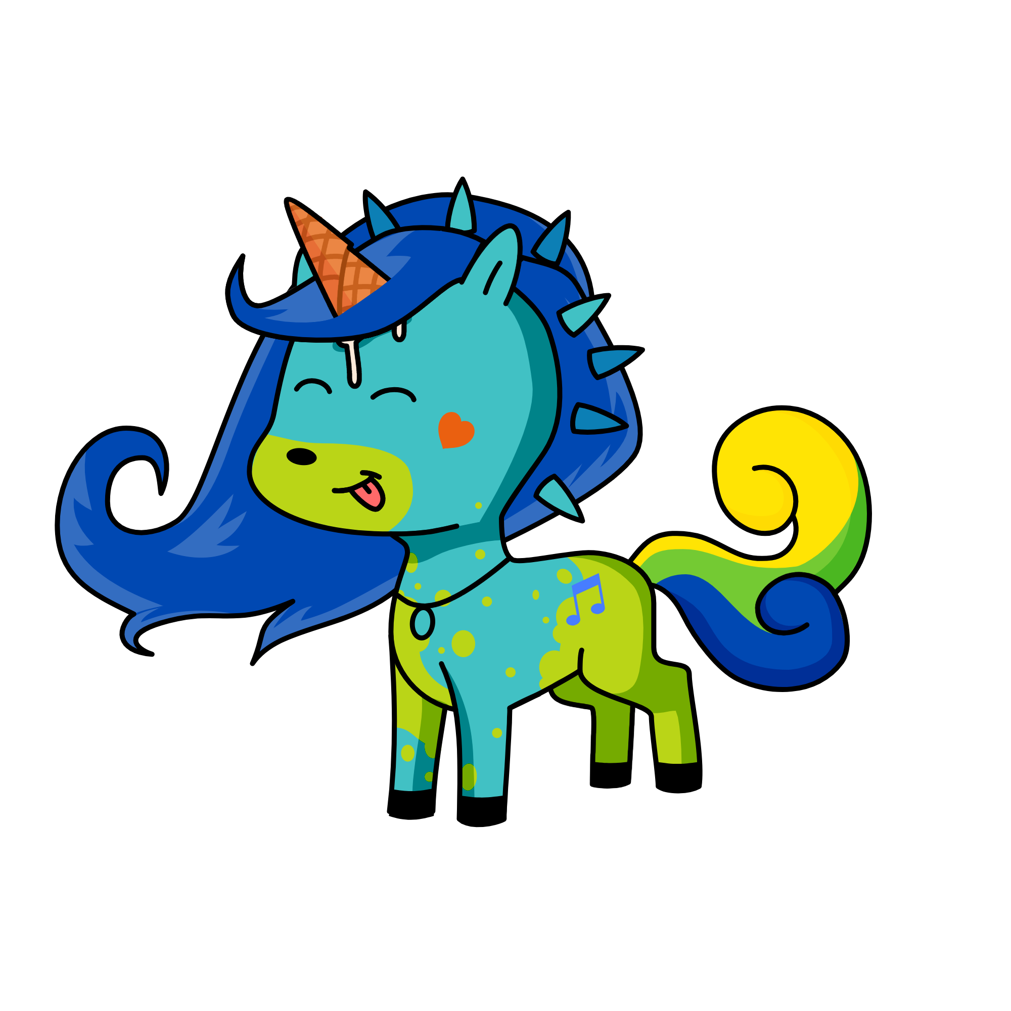 Rainbow Dash, the unicorn