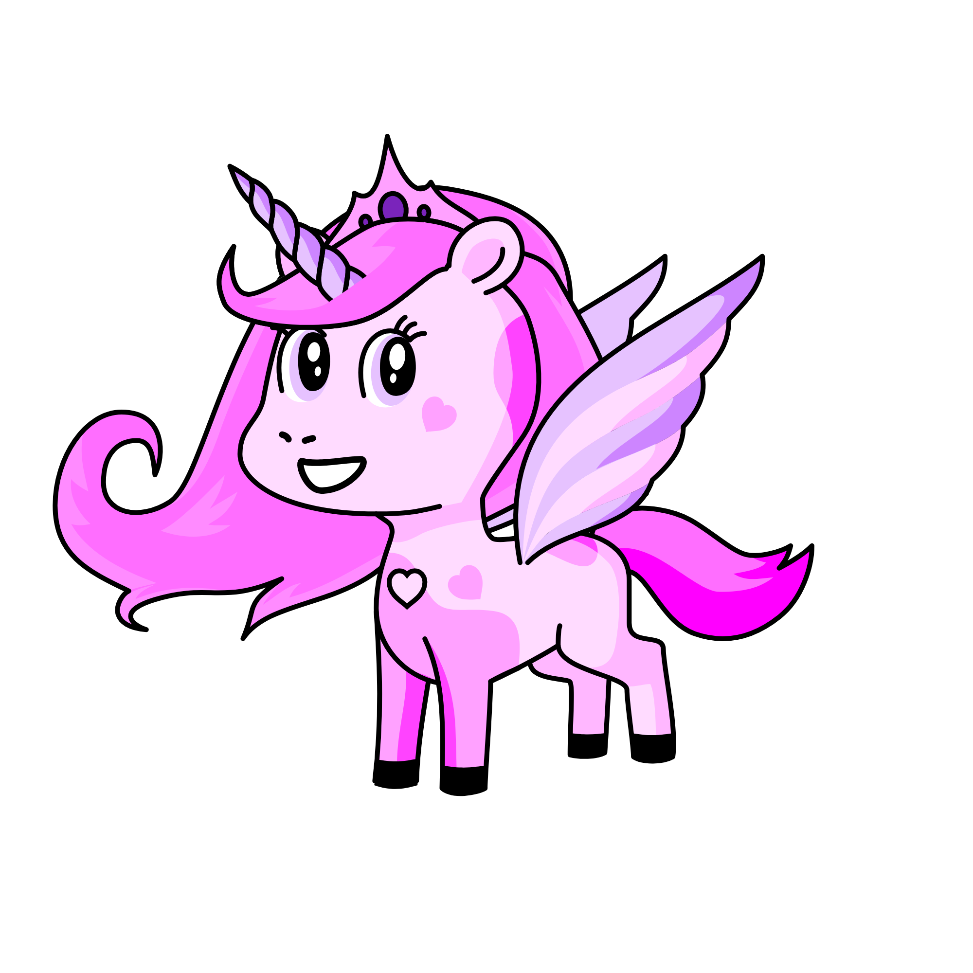 Princess. Marshmallow Cloudy Pinky, the unicorn