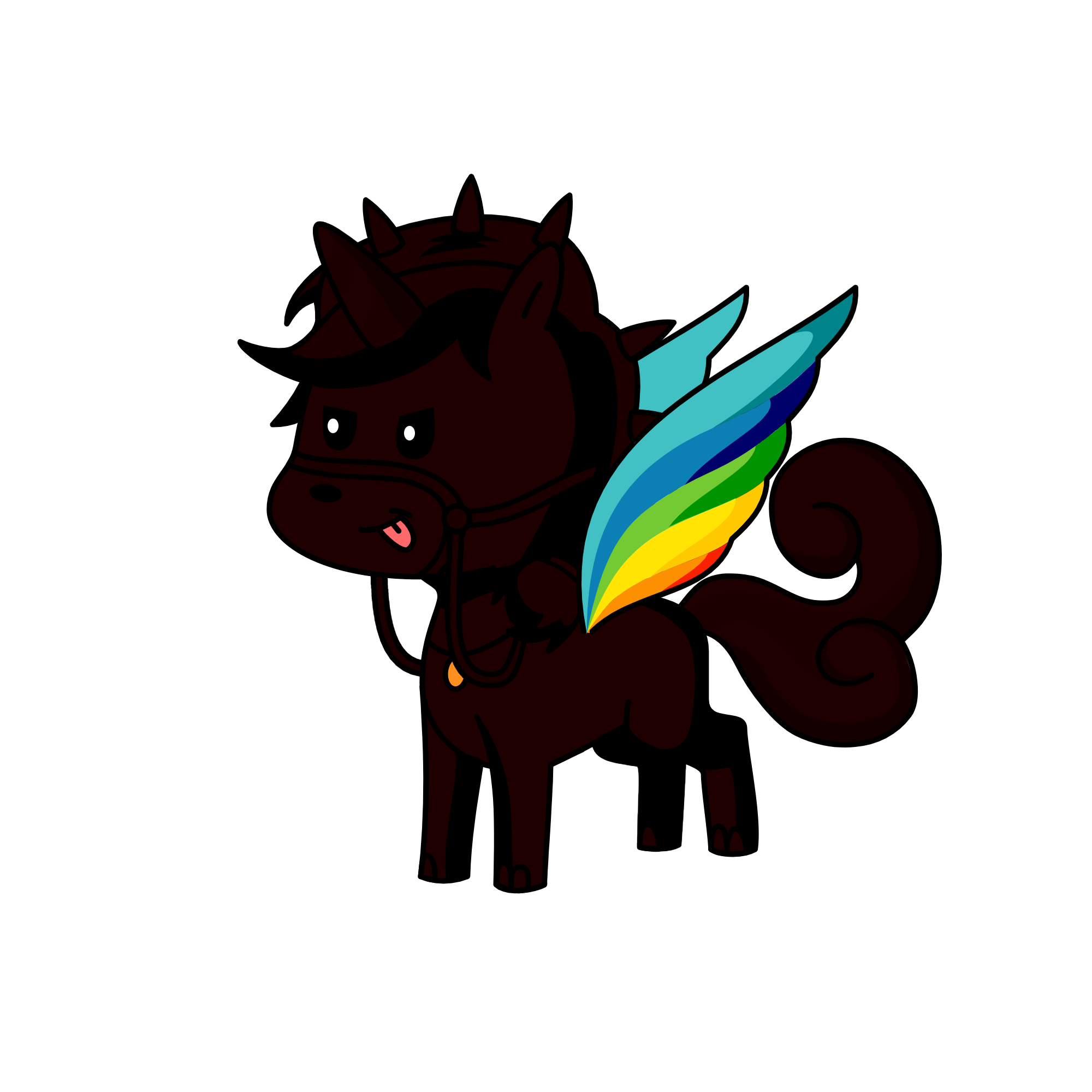 zwimp's black, the unicorn