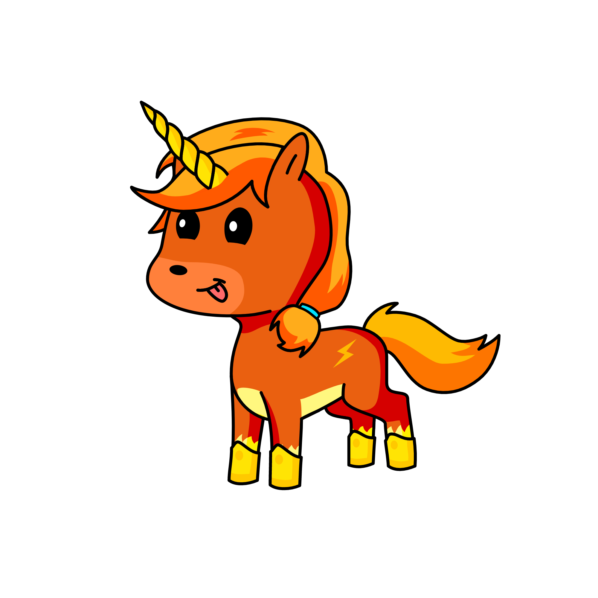 Flame, the unicorn