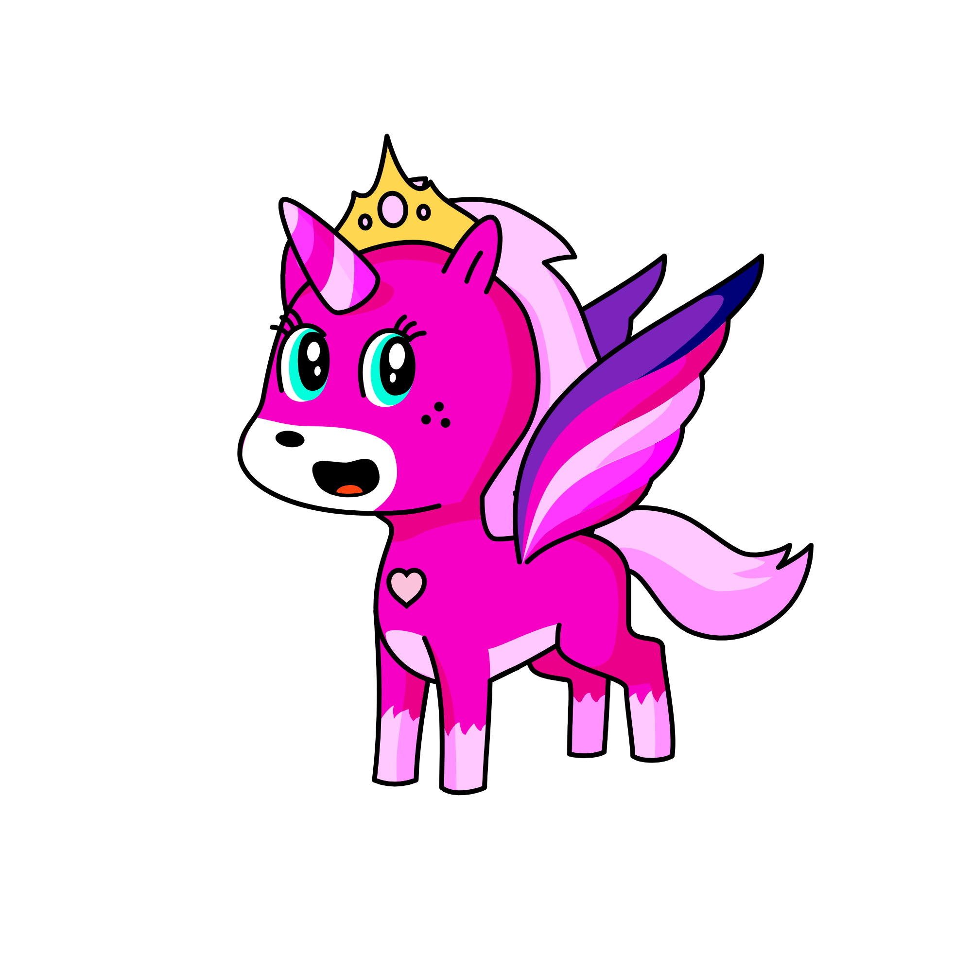 bubble gum prinnsess, the unicorn