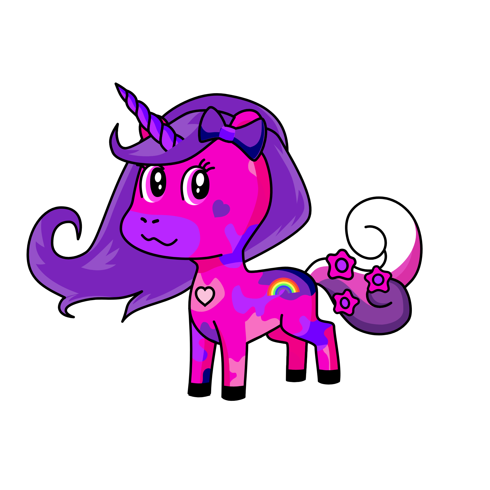 Matthew Hartell as a girl , the unicorn