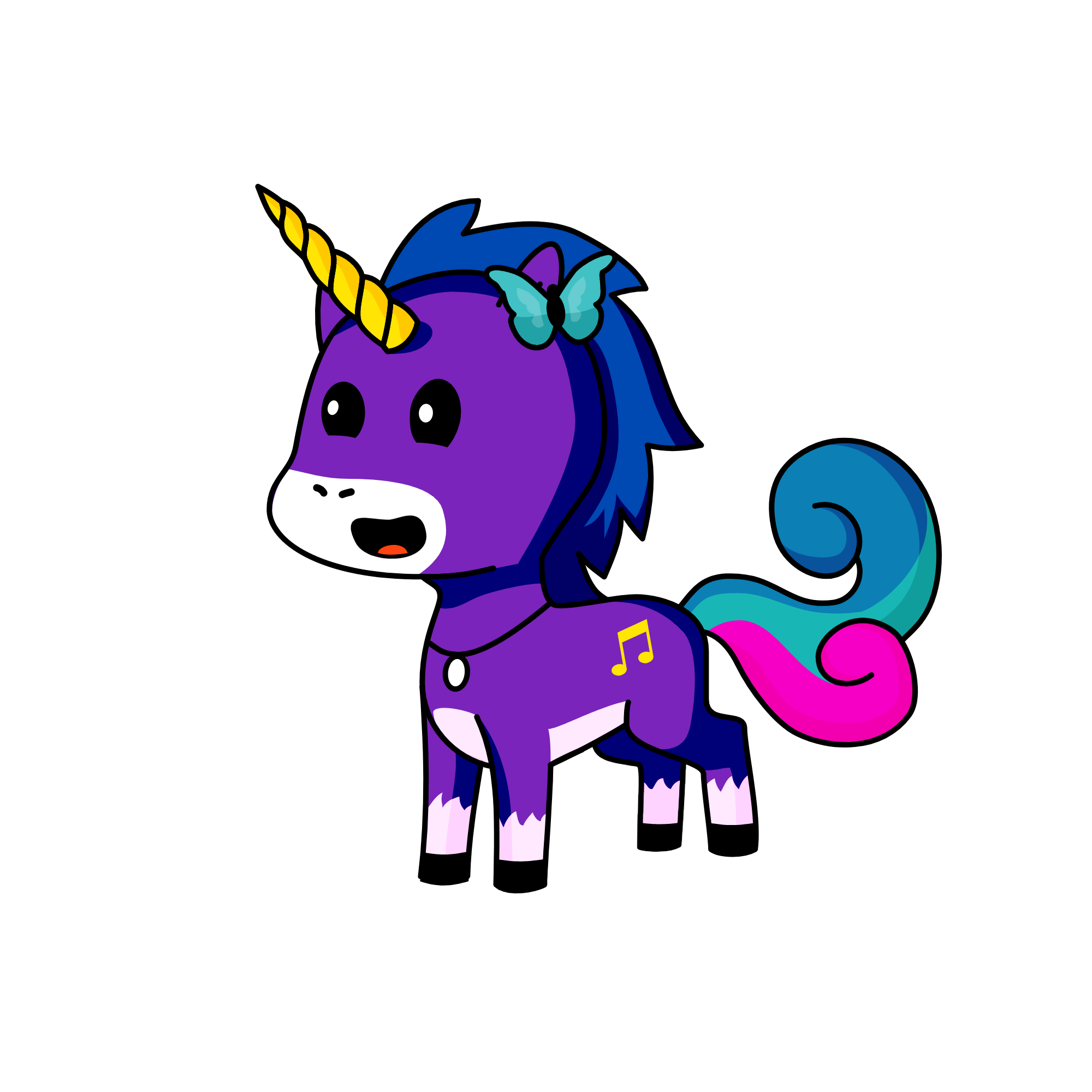 Galaxy baby, the unicorn