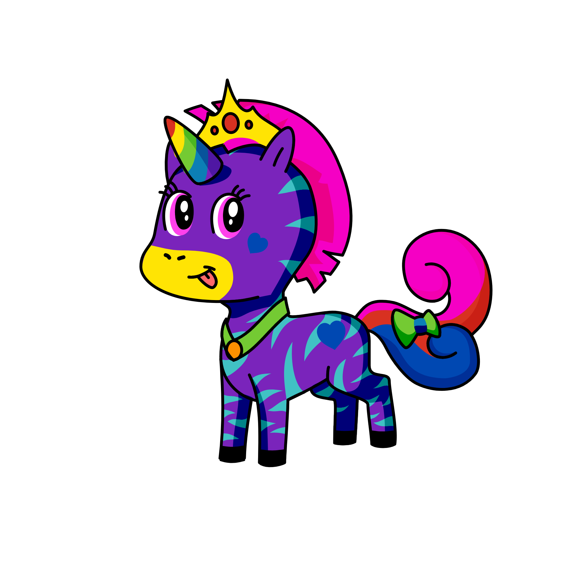 the queen, the unicorn